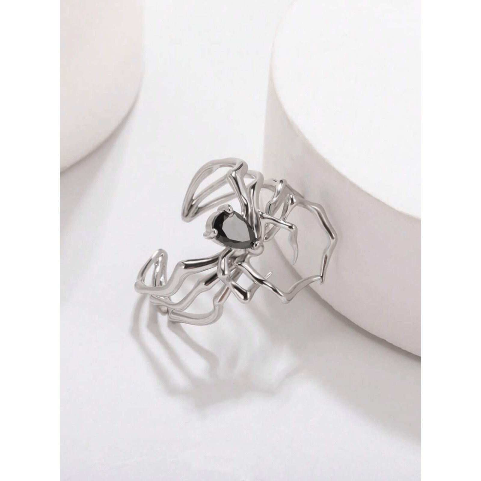 Other Wicked Silk Gothic Silver Arachnid Spider Ring Sz 6 and UP Size ONE SIZE - 4 Thumbnail