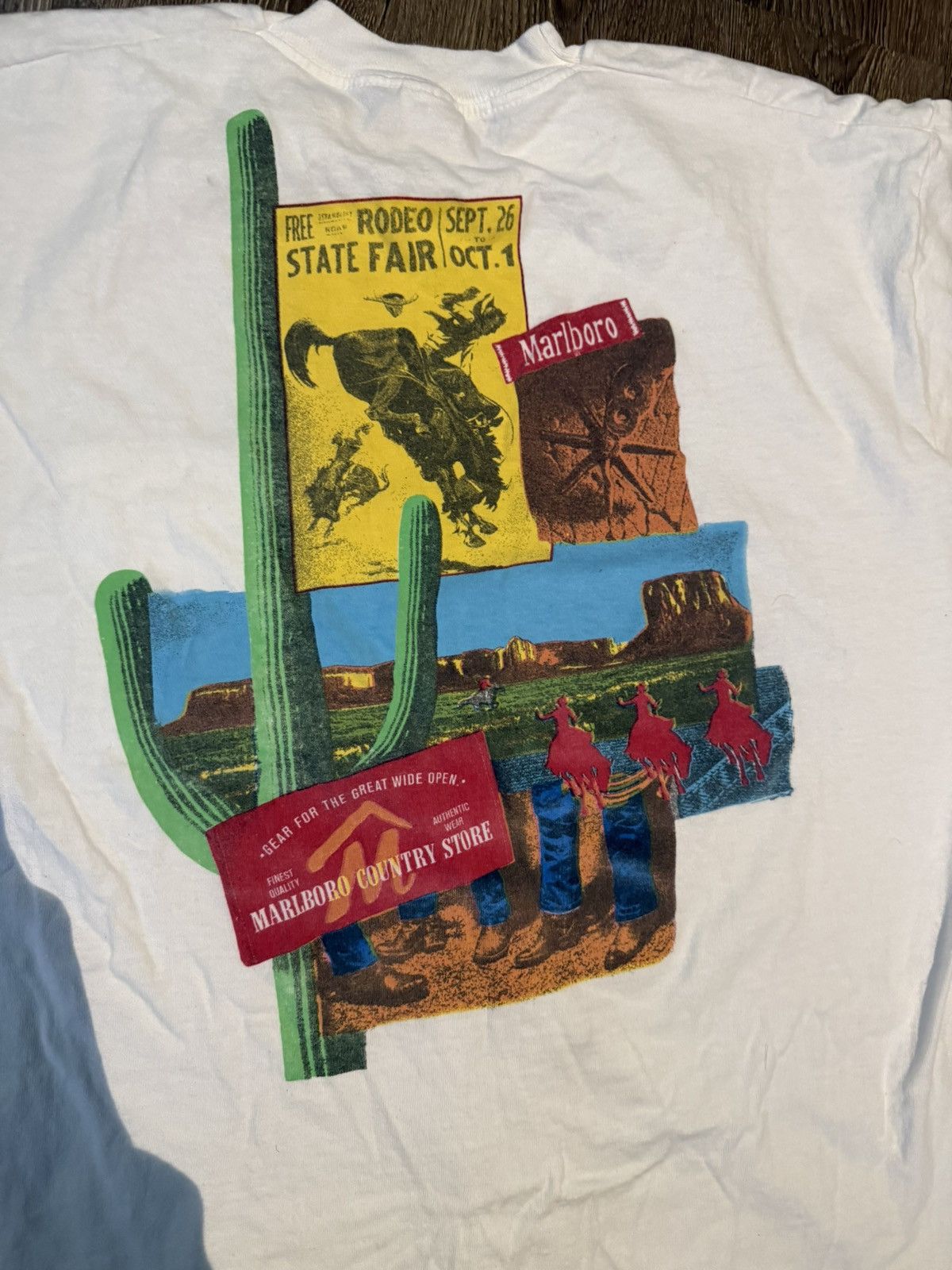 Marlboro VINTAGE 90s RARE GRAPHIC MARLBORO POCKET TEE Size US XL / EU 56 / 4 - 2 Thumbnail