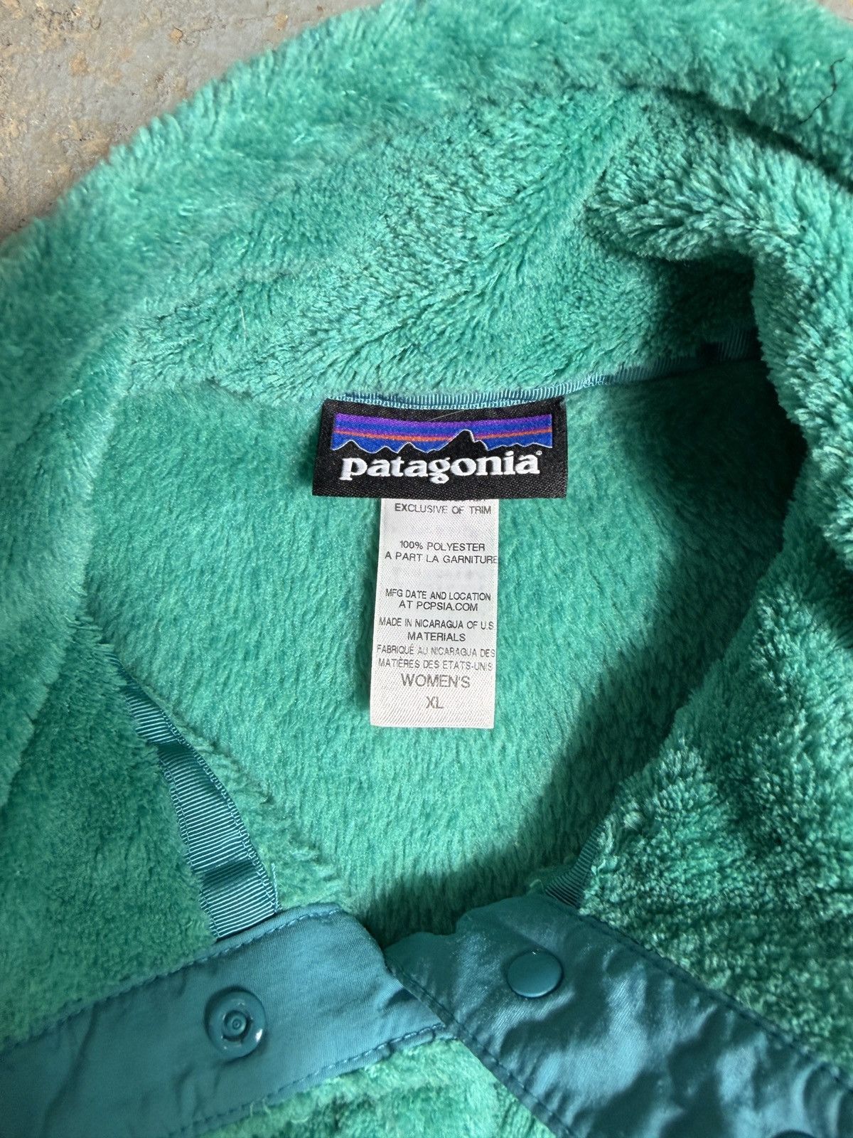 Patagonia Teal Patagonia Women’s Fleece Half Button Pullover Jacket Size XL / US 12-14 / IT 48-50 - 5 Thumbnail