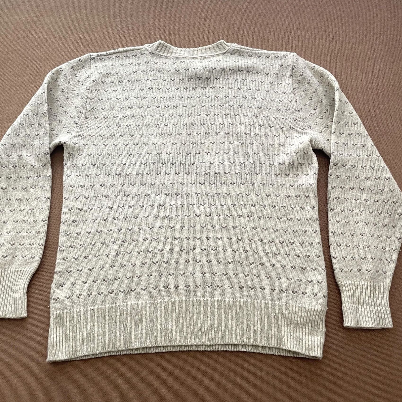 Jantzen VINTAGE Jantzen Sweater Mens M Beige Cable-Knit Crew Neck Pullover USA 80s Size US M / EU 48-50 / 2 - 6 Thumbnail