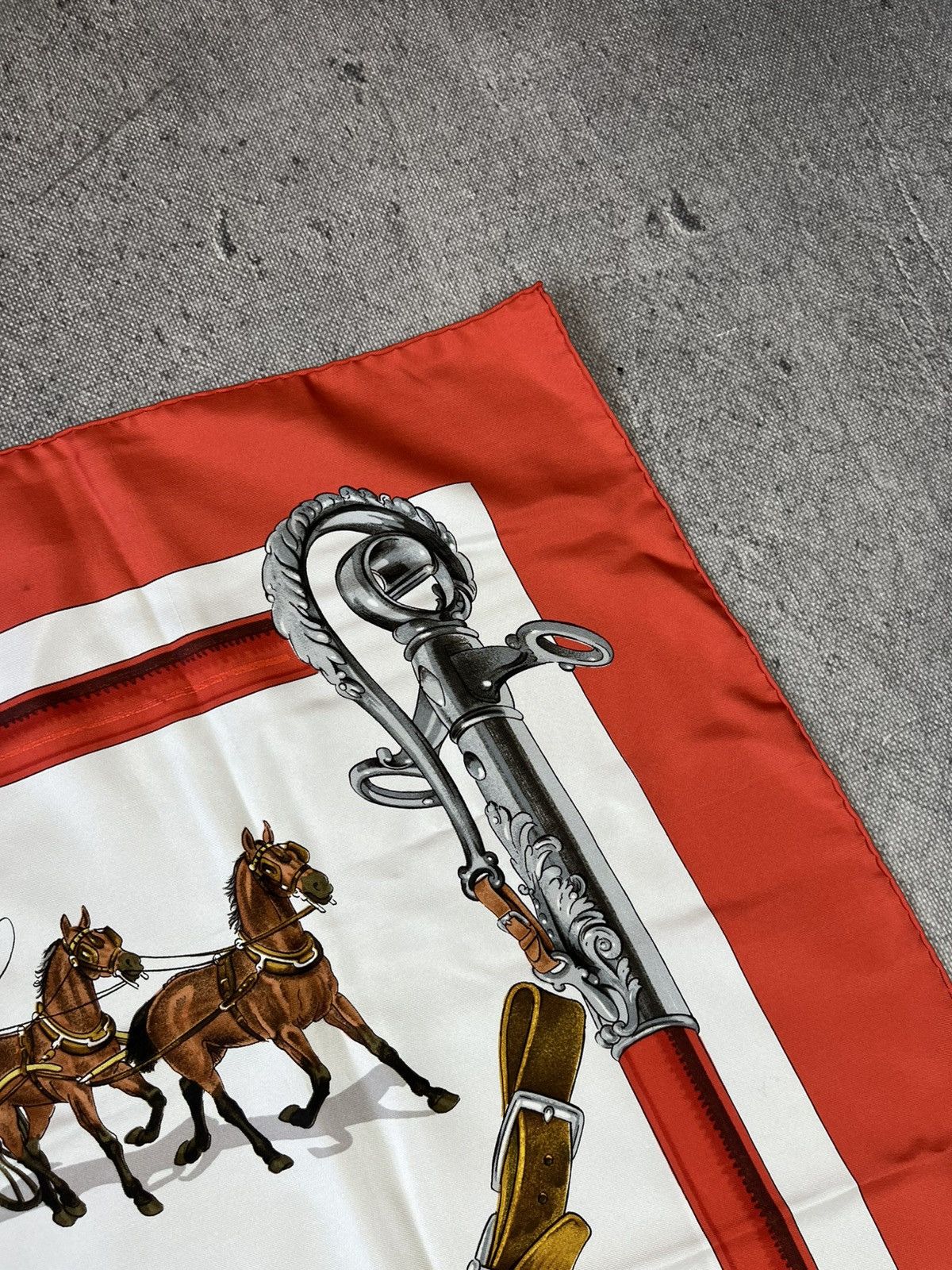 Designer × Hermes Hermes Paris LeDoux Equipages Big Scarf luxury vintage Size ONE SIZE - 4 Thumbnail