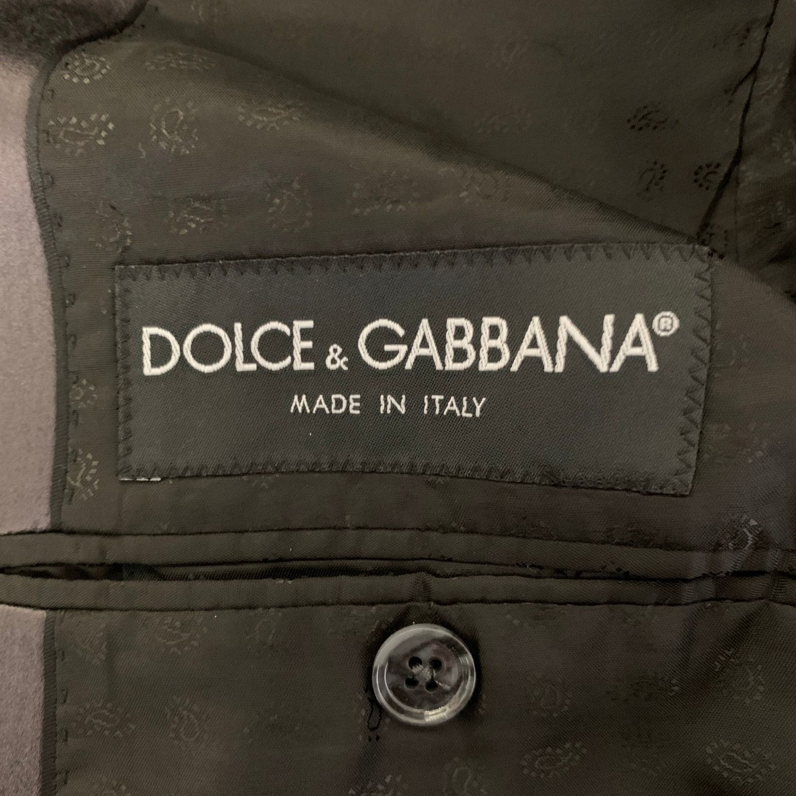 Dolce & Gabbana DOLCE & GABBANA Size 40 Grey Wool Silk Peak Lapel Tuxedo Size 40R - 9 Thumbnail