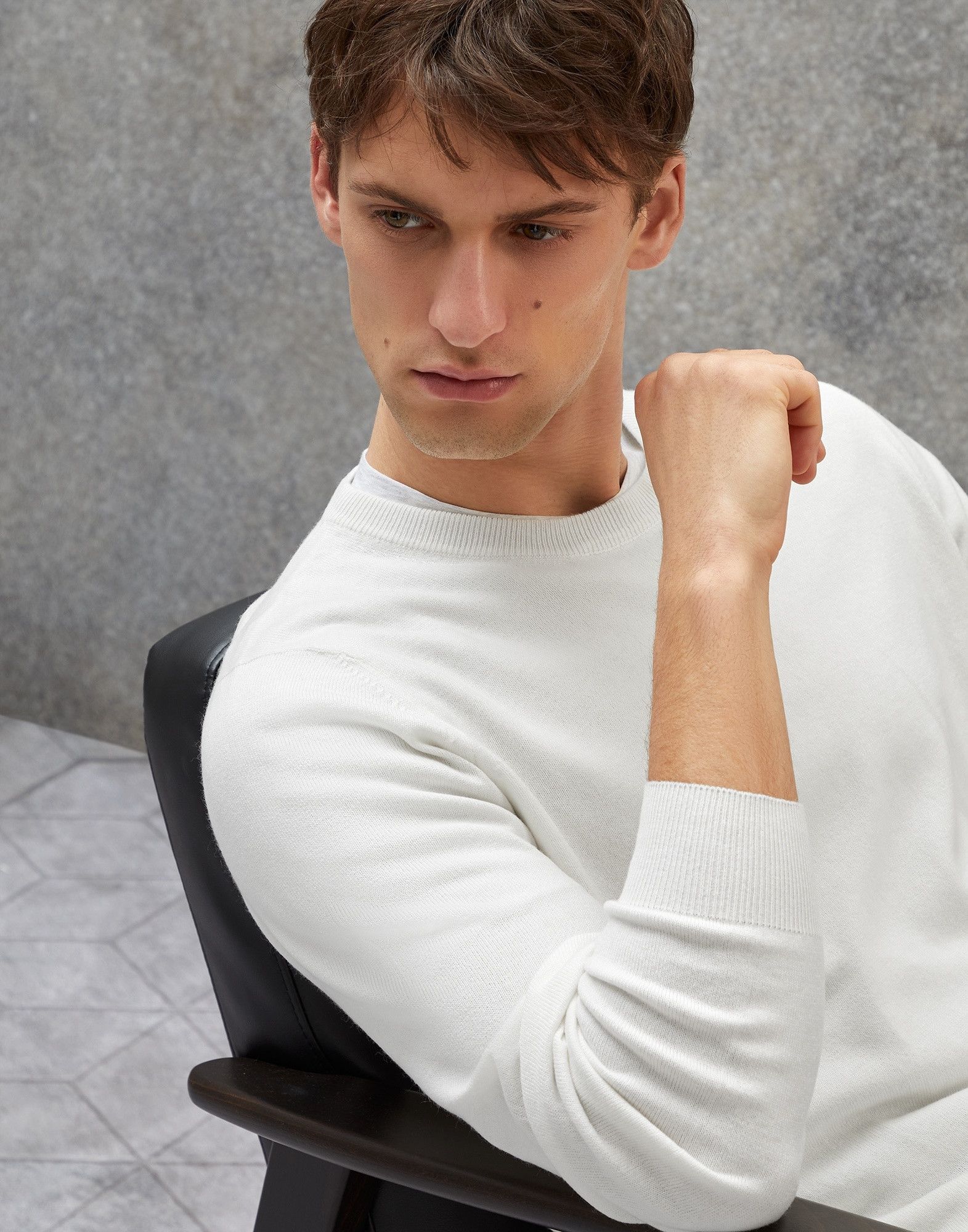Brunello Cucinelli o1w1db10924 Cashmere Sweater in White Size US XXL / EU 58 / 5 - 5 Thumbnail