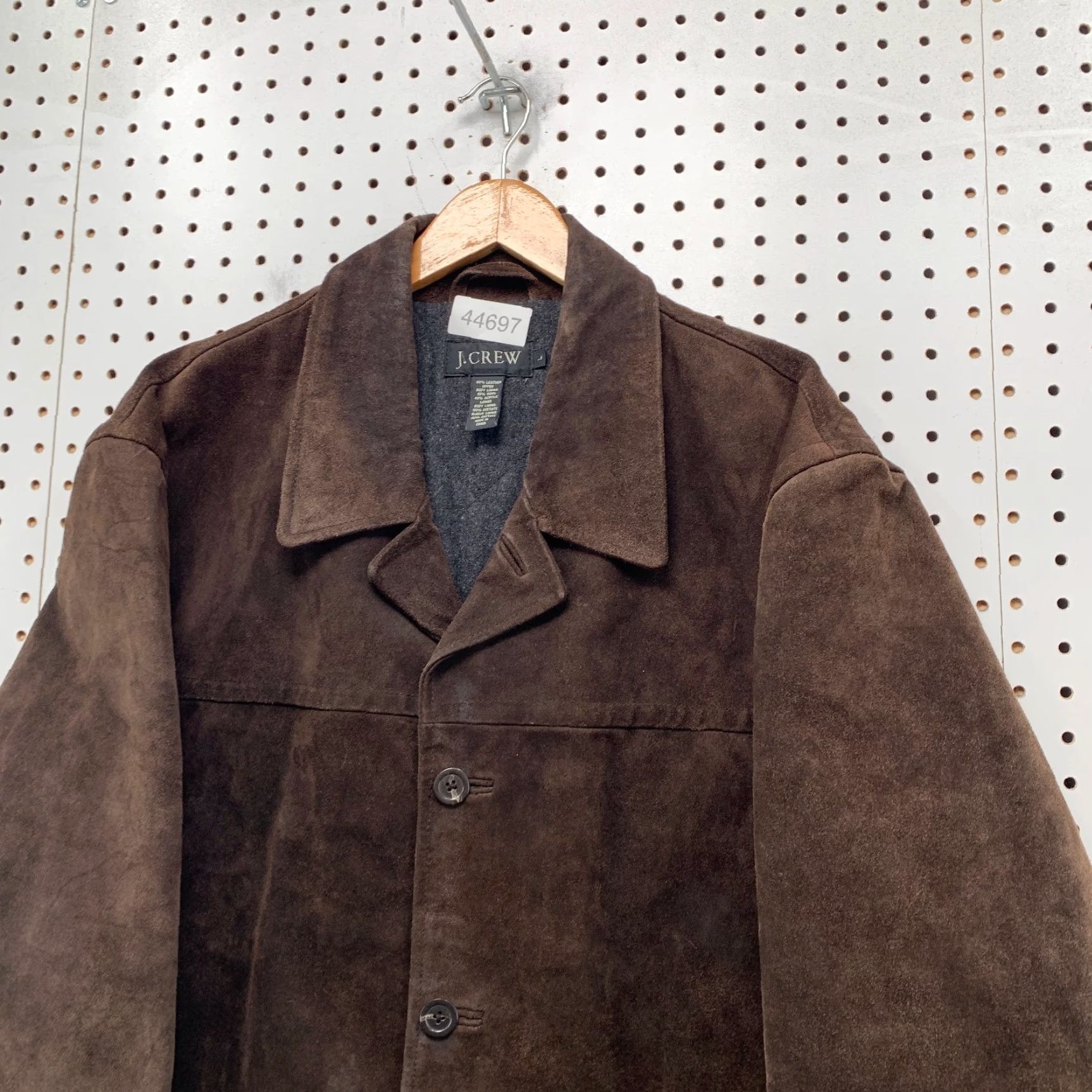 J.Crew VINTAGE J.CREW Coat Mens L Brown Leather Suede Barn Heavy Wool Lined Overcoat Winter Casual Jacket Womens? Size US L / EU 52-54 / 3 - 3 Thumbnail