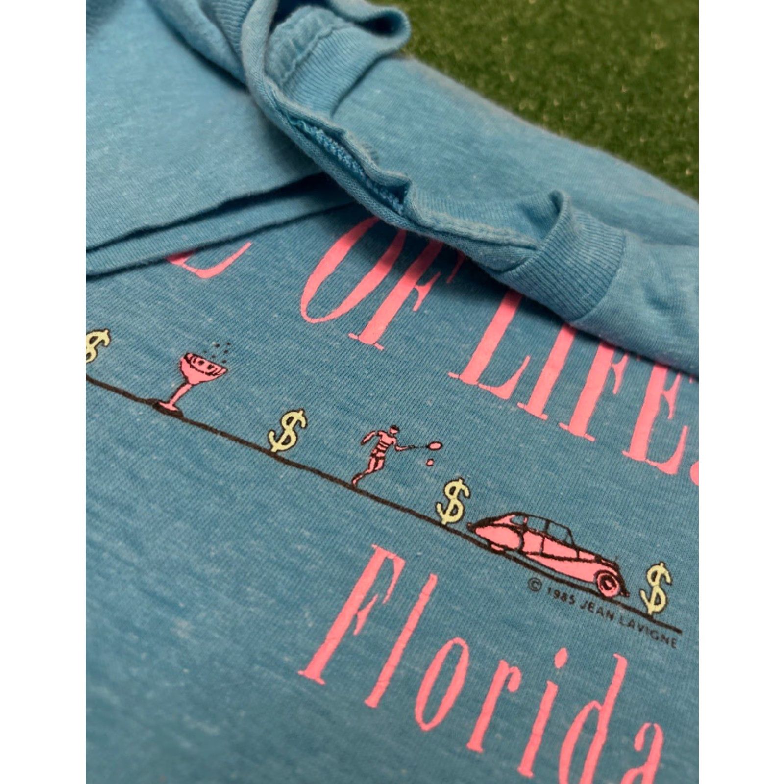 Alife VINTAGE 80s 90s My Style Of Life Florida Rich Lifestyle Miami 1985 VTG Shirt M Blue Mens T-Shirt Regular Short Sleeve Size US M / EU 48-50 / 2 - 3 Thumbnail