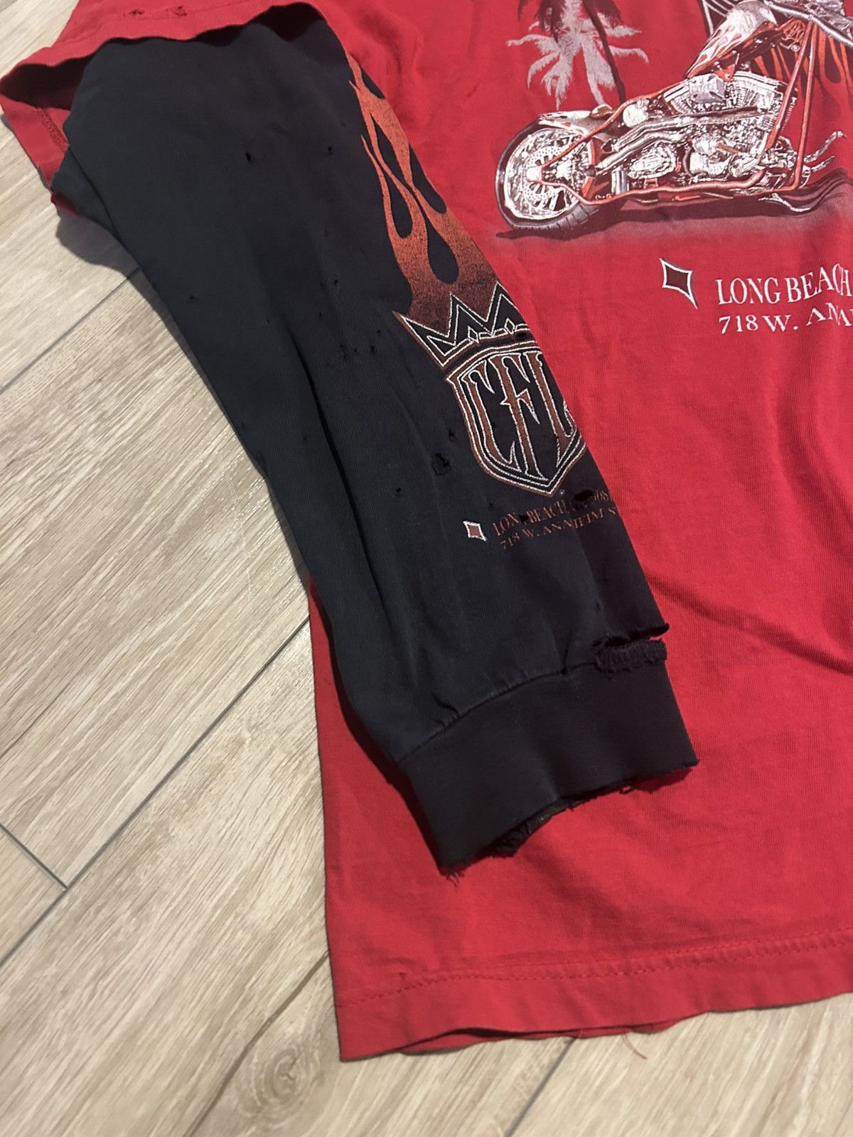 West Coast Choppers Vintage West Coast Choppers CFL Flame L/S Double Layer Tee Size US XXL / EU 58 / 5 - 9 Thumbnail