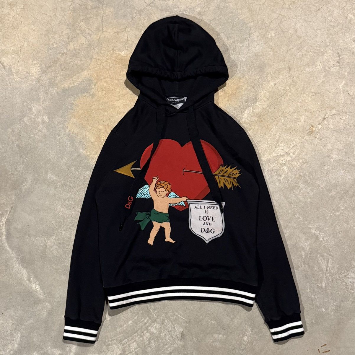 Dolce & Gabbana Cupid All I Need Is Love Hooded Sweatshirt
