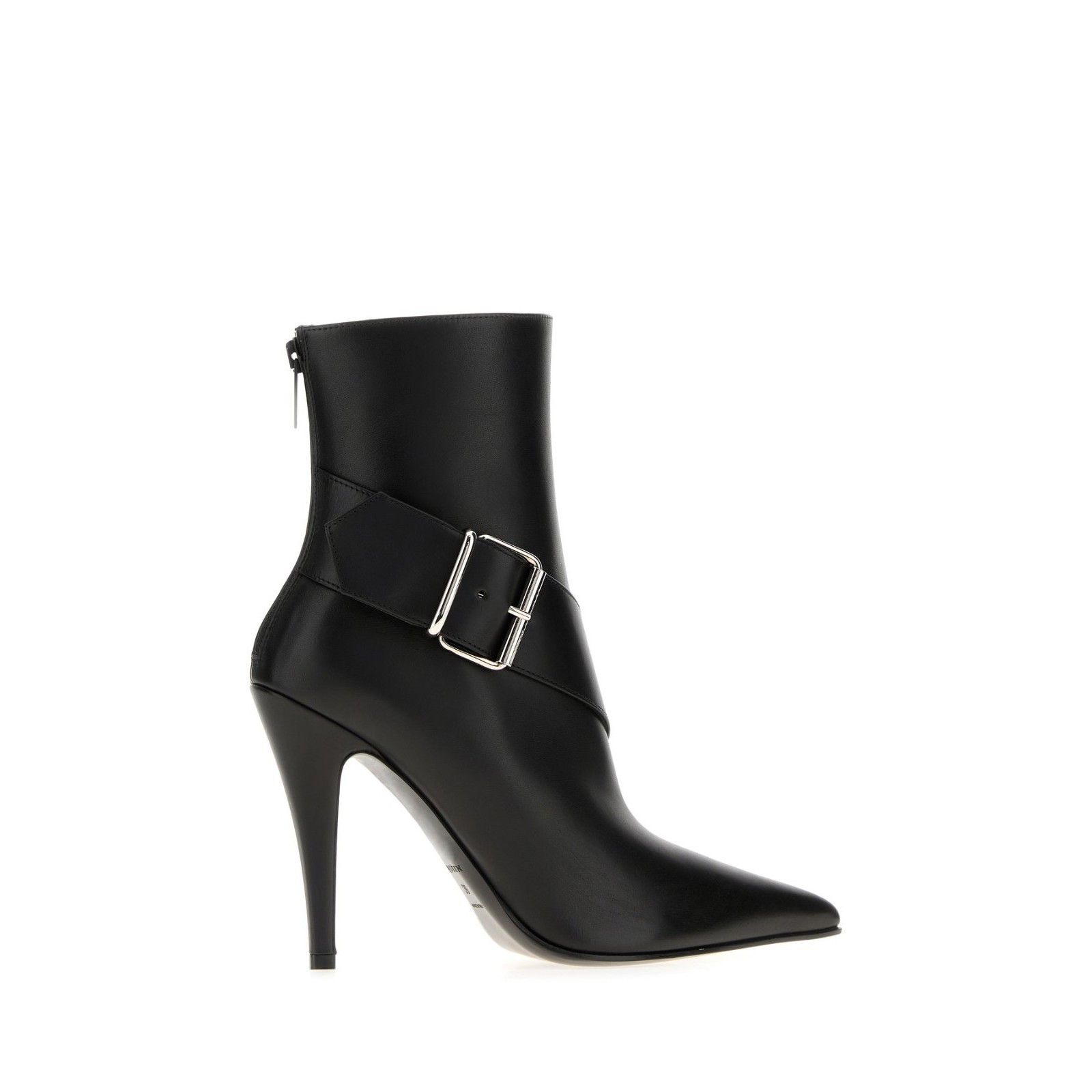 Alexander McQueen ALEXANDER MCQUEEN Side Strap Black Leather 100mm Heel Boots Size US 9 / IT 39 - 3 Thumbnail