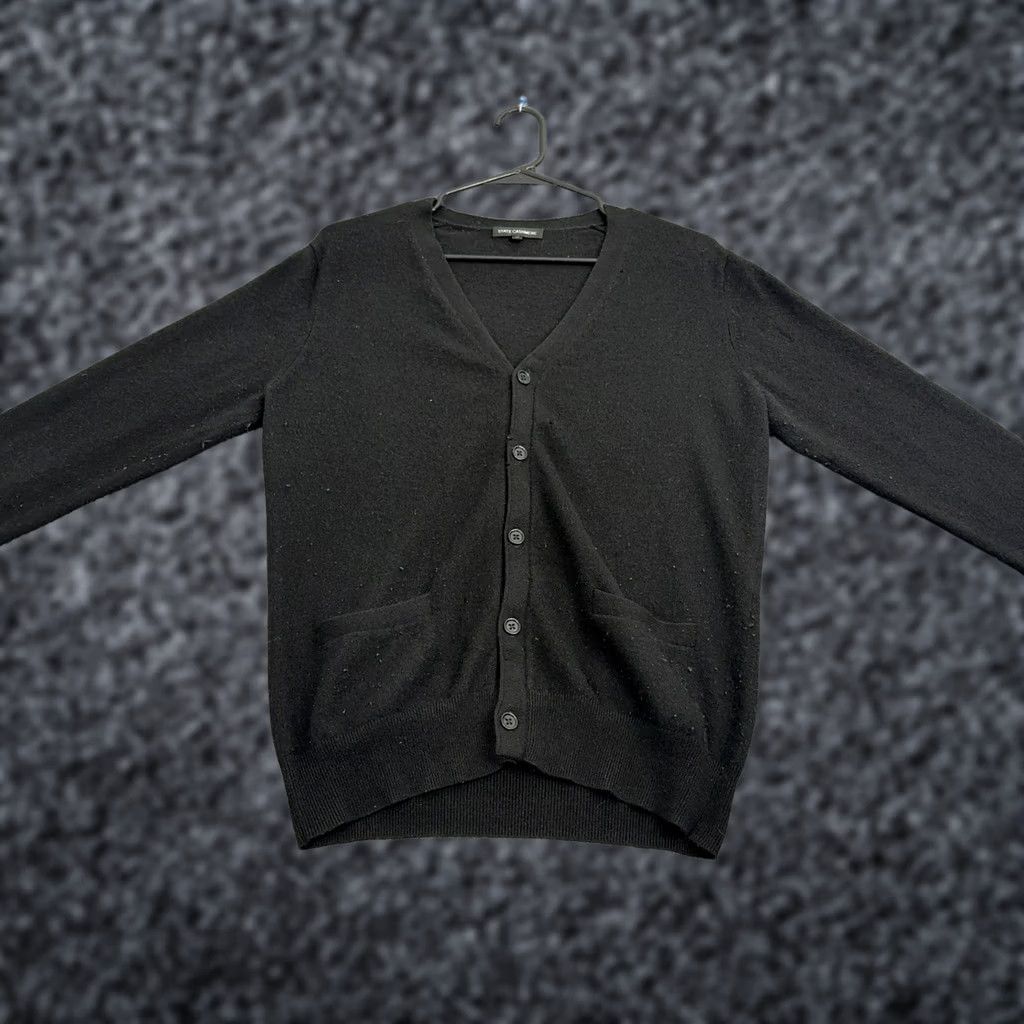 Vintage VINTAGE? No. State Cashmere Cardigan Mens M Black V-Neck Button Up Luxury Cardigan Mens Regular M Black Cashmere Classic Knit Finishing? Size US M / EU 48-50 / 2 - 1 Thumbnail