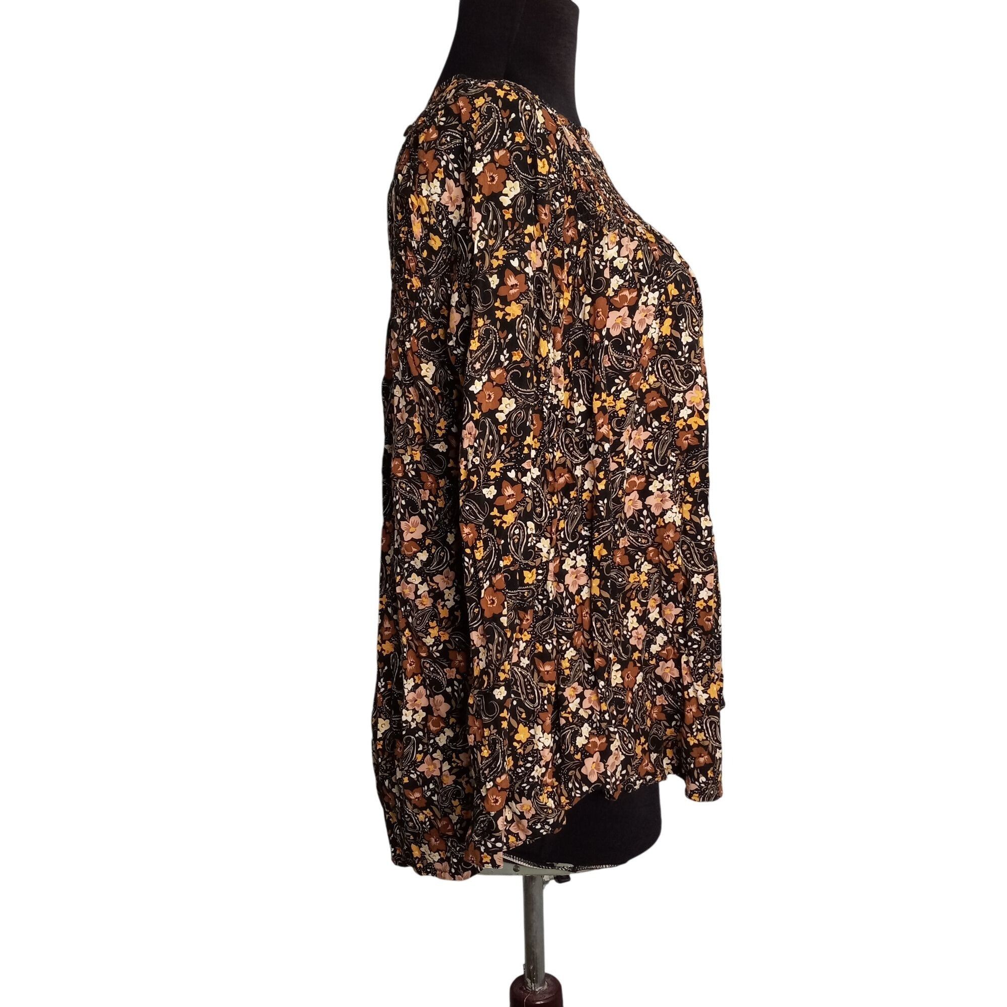 J. Jill J. Jill Size S Petite Blouse Womens Top Floral Long Sleeve S Size S / US 4 / IT 40 - 5 Thumbnail