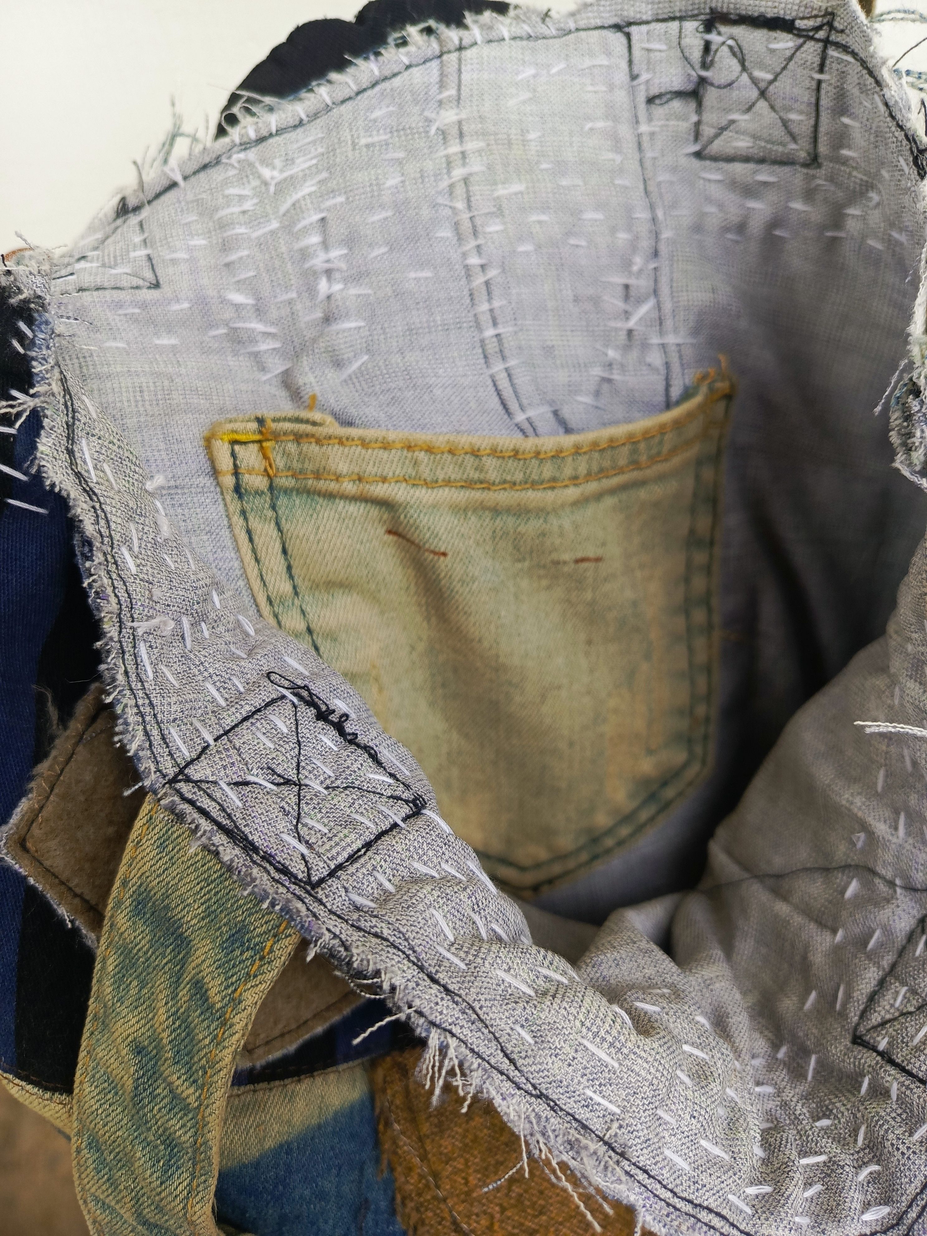 Japanese Brand Handmade Patchwork Rag Doll Tote Bag Size ONE SIZE - 10 Thumbnail