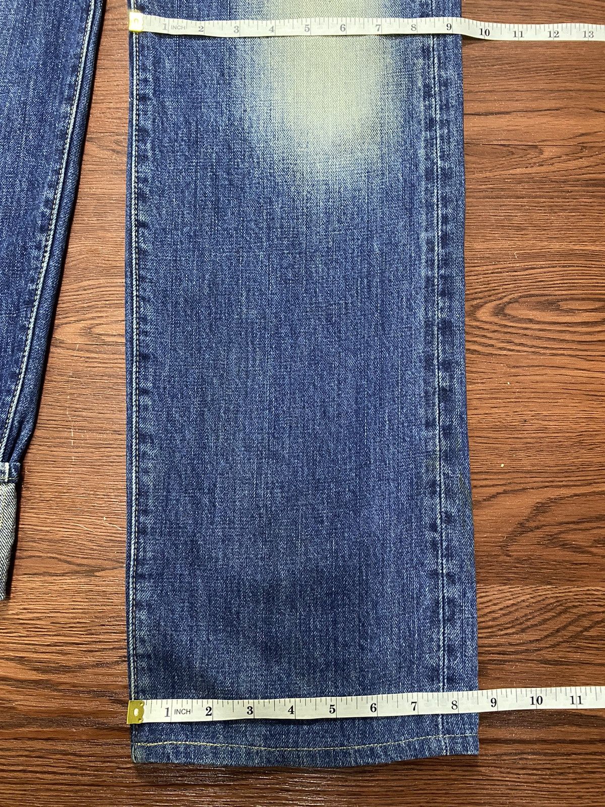 Japanese Brand Vintage Japanese Brands Bartack Selvedge Loose Jeans Size US 35 - 16 Thumbnail