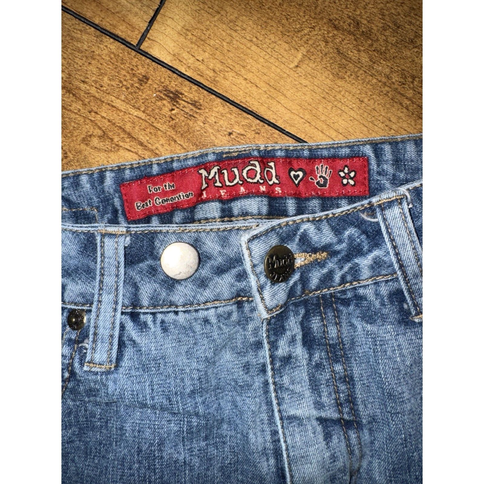 Denime VINTAGE Mudd Denim Skirt Skirt Women 3 Blue Mini 28in Y2K Short Mens? Wait. Size 26" / US 2 / IT 38 - 2 Thumbnail