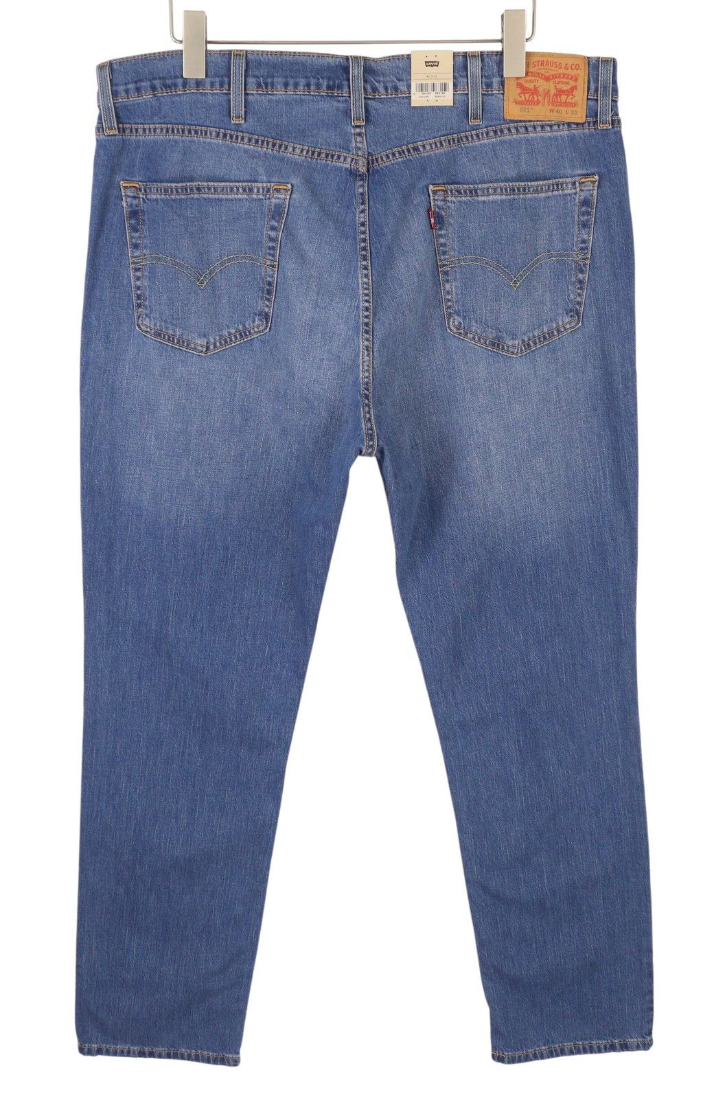 Levi's 511 W40/L32 Blue Faded Lightweight Stretch Jeans 87073 Size US 40 / EU 56 - 2 Thumbnail