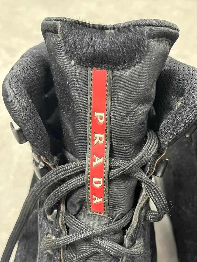 Prada 2000s Prada Pony Hair Leather Black High Shoes Size US 8.5 / EU 41-42 - 10 Thumbnail