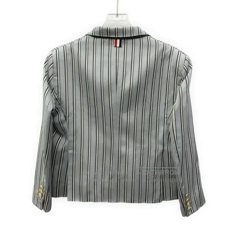 Thom Browne Thom Browne Striped Cotton Women's Jacket . Size L / US 10 / IT 46 - 2 Thumbnail