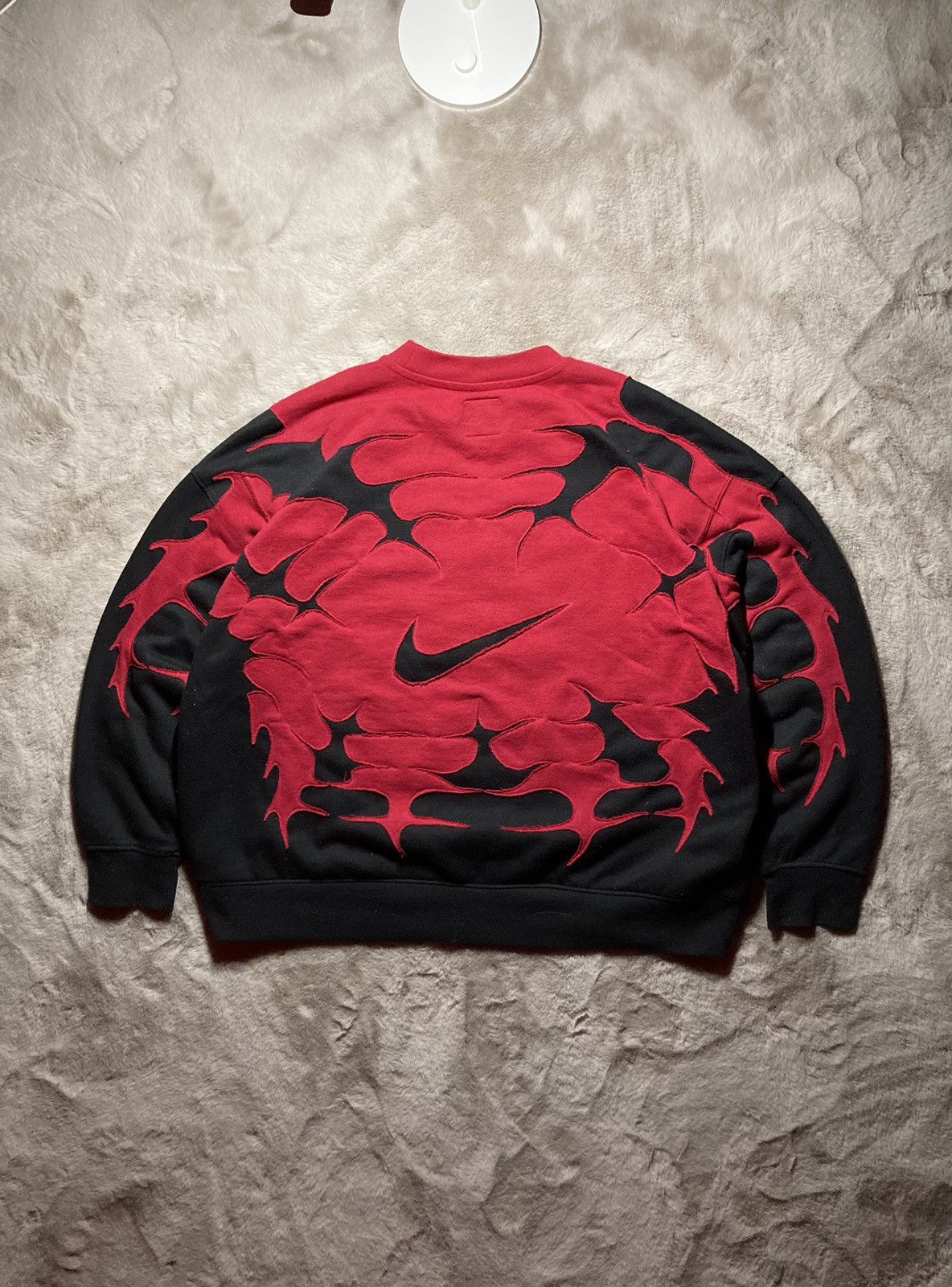 Nike × Vintage ⛩️Nike sweatshirt custom vintage y2k eye boxy distressed rare Size US L / EU 52-54 / 3 - 3 Thumbnail