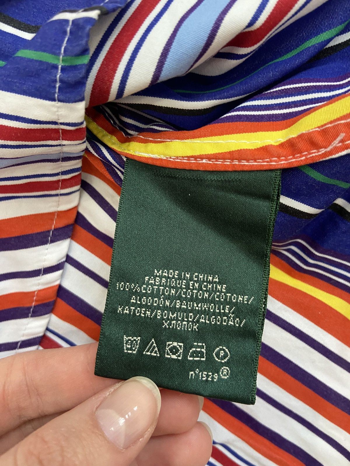 Ralph Lauren Ralph Lauren Multi Vibrant Stripe Cotton Shirt Top Size US L / EU 52-54 / 3 - 5 Thumbnail