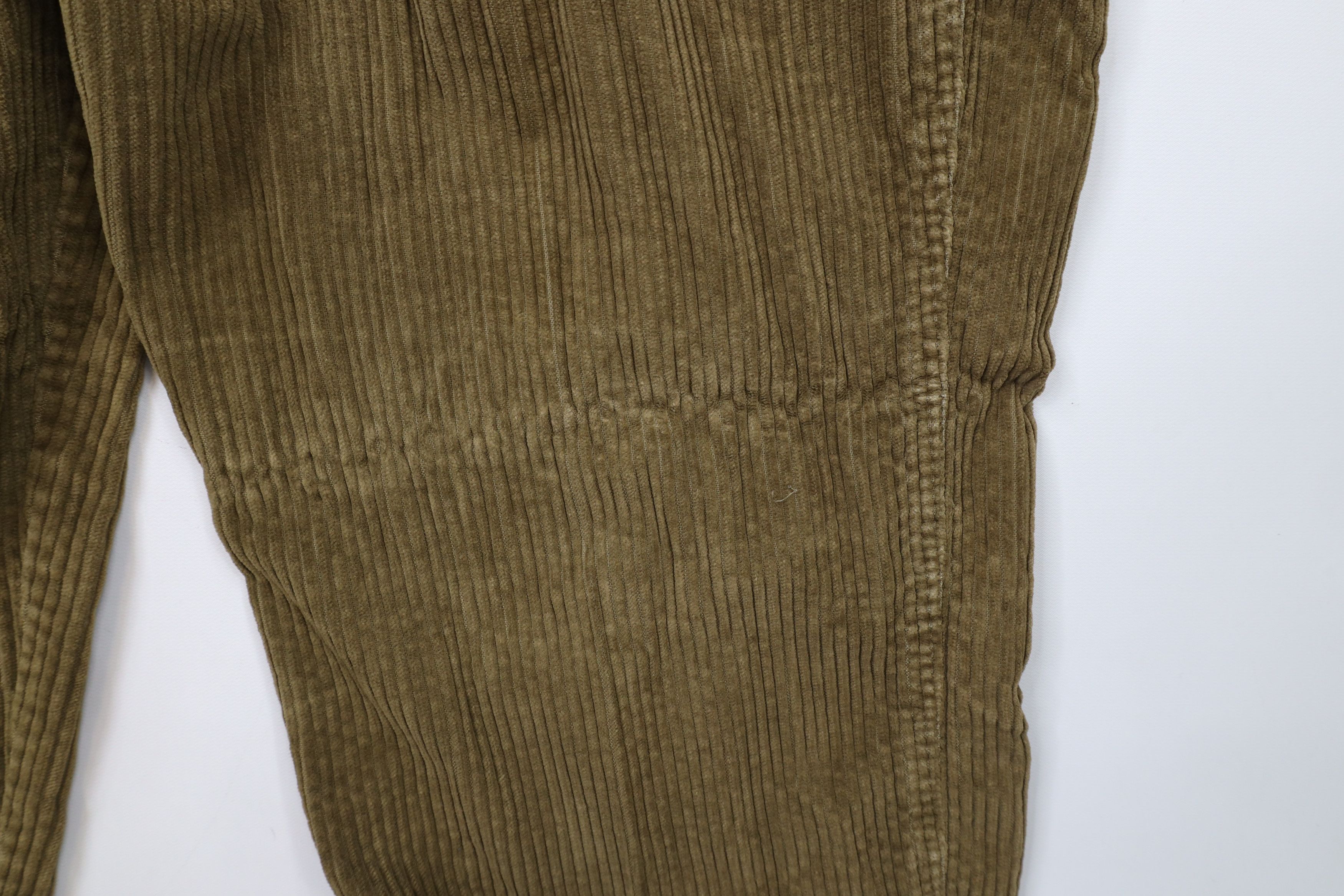 Vintage Vintage 90s Streetwear Pleated Corduroy Chino Pants Green Size US 32 / EU 48 - 13 Thumbnail