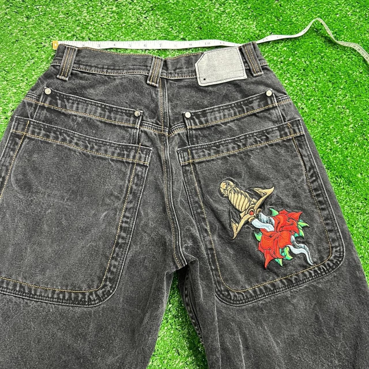 JNCO Vintage JNCO Rose Sword Dagger Jeans Size US 31 - 2 Thumbnail