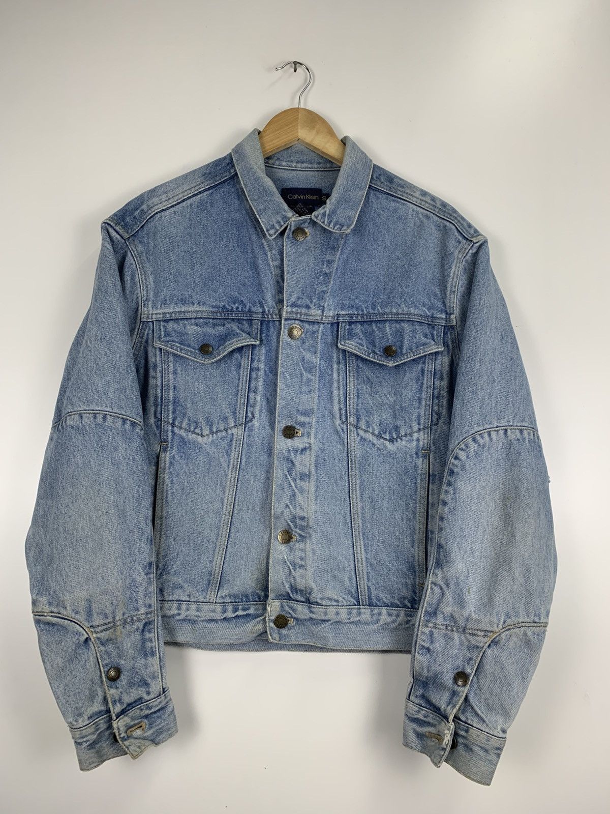 Calvin Klein × Vintage Vintage Calvin Klein Denim Jacket Size US S / EU 44-46 / 1 - 12 Thumbnail