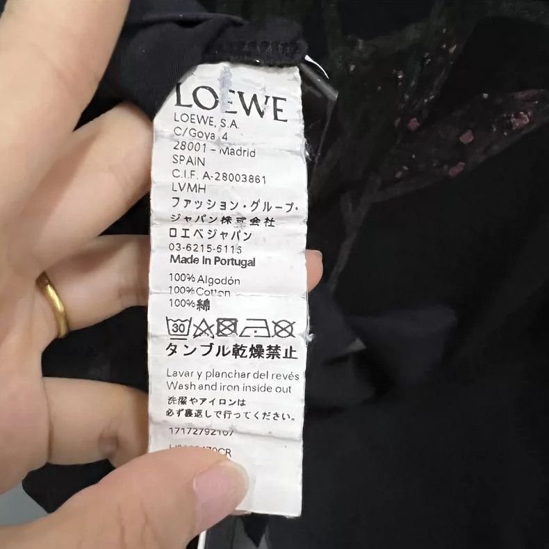 Loewe LOEWE Black floral logo print short sleeves Size US XL / EU 56 / 4 - 3 Thumbnail