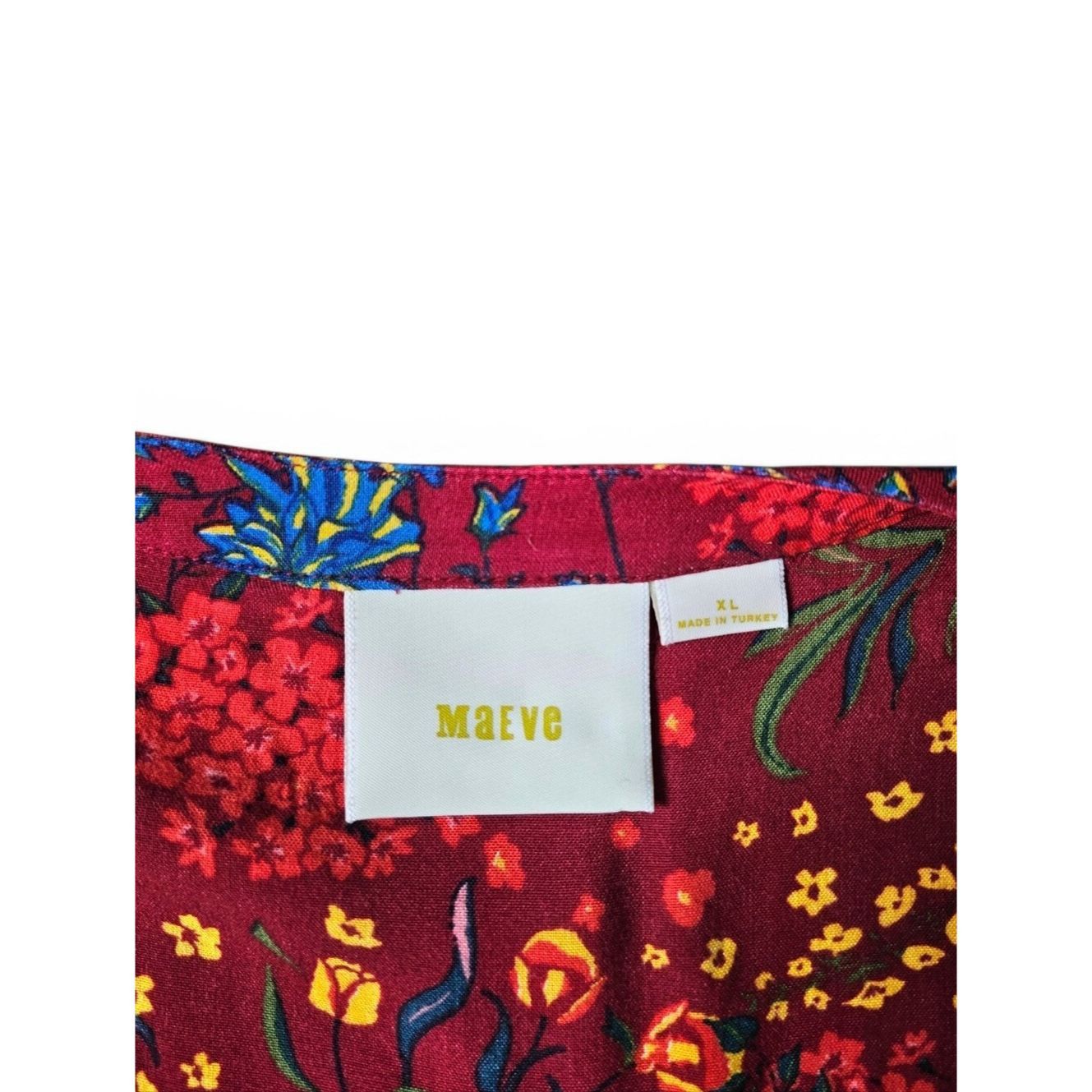 Anthropologie Anthropologie Maeve Floral Pintuck Red Boho Peasant Top Rol Size XL / US 12-14 / IT 48-50 - 8 Thumbnail
