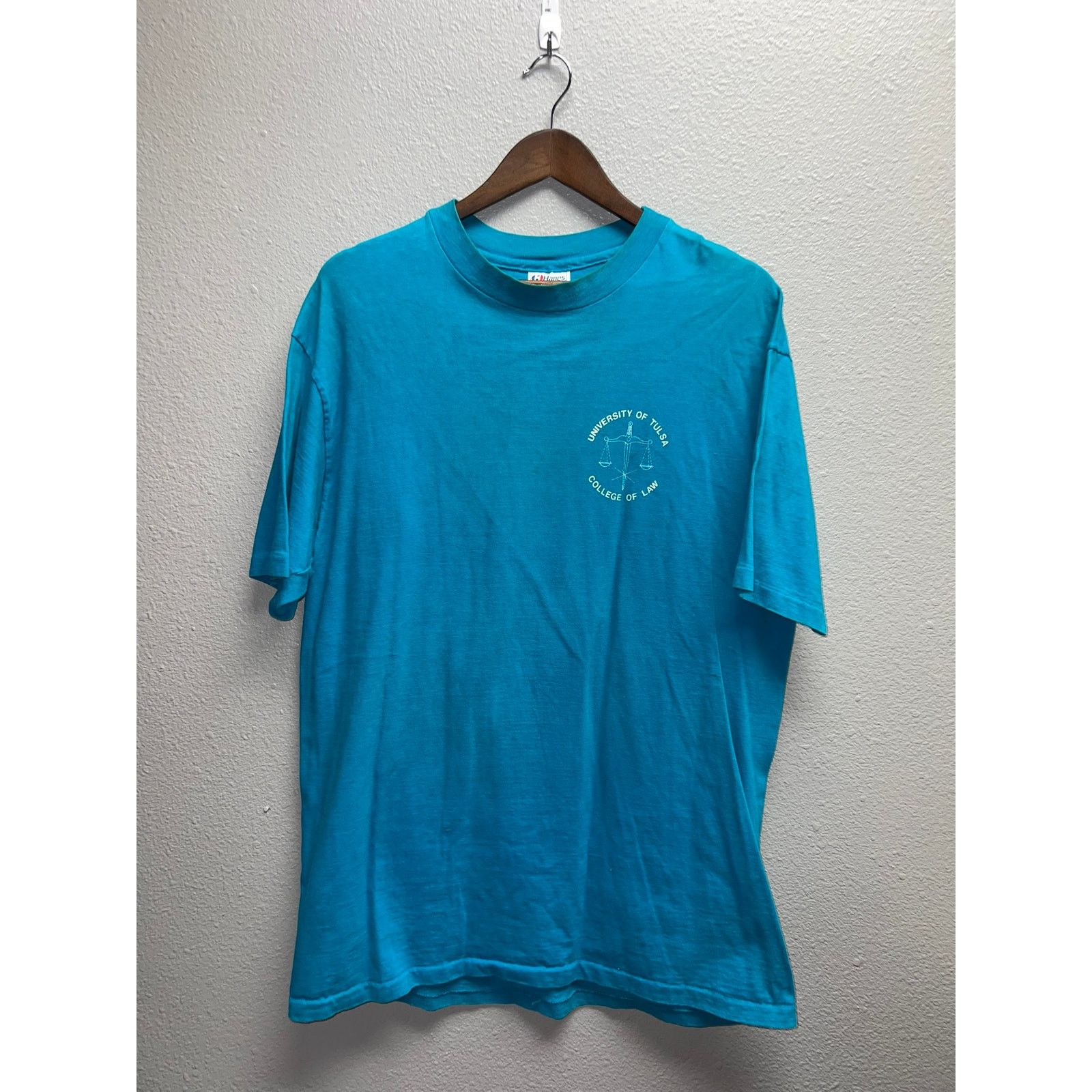 Hanes Vintage University Of Tulsa Shirt College Of Law Blue Tee L Size US L / EU 52-54 / 3 - 1 Thumbnail