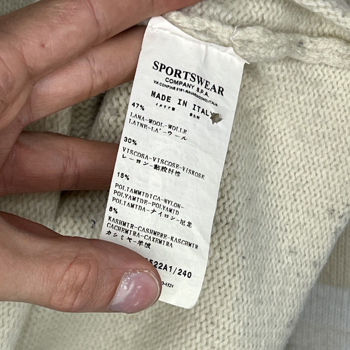 Stone Island Vintage Stone Island Jumper Sweater Knit Wool Beige Badge Size US M / EU 48-50 / 2 - 10 Thumbnail