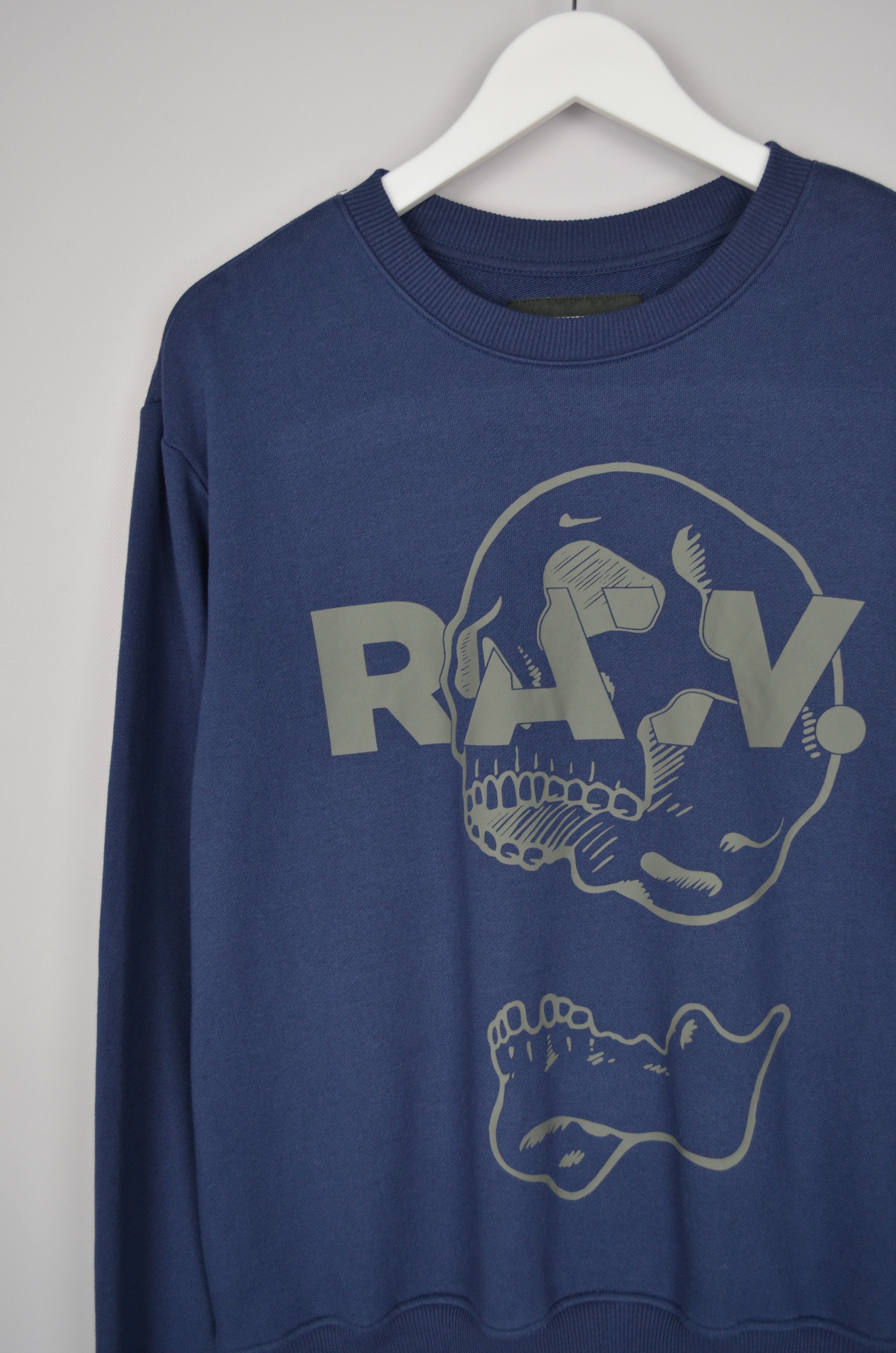 Designer × G-Star G-Star Raw Mens Skull Print Navy Sweatshirt Longsleeve Size US M / EU 48-50 / 2 - 5 Thumbnail