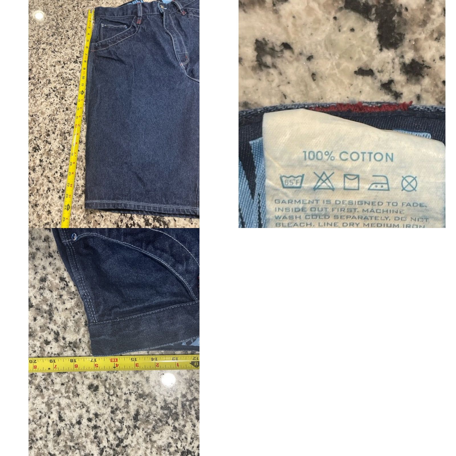 Fubu FUBU Platinum Muhammad Ali Denim Shorts 34x13 Blue Black Mens Size US 34 / EU 50 - 8 Thumbnail