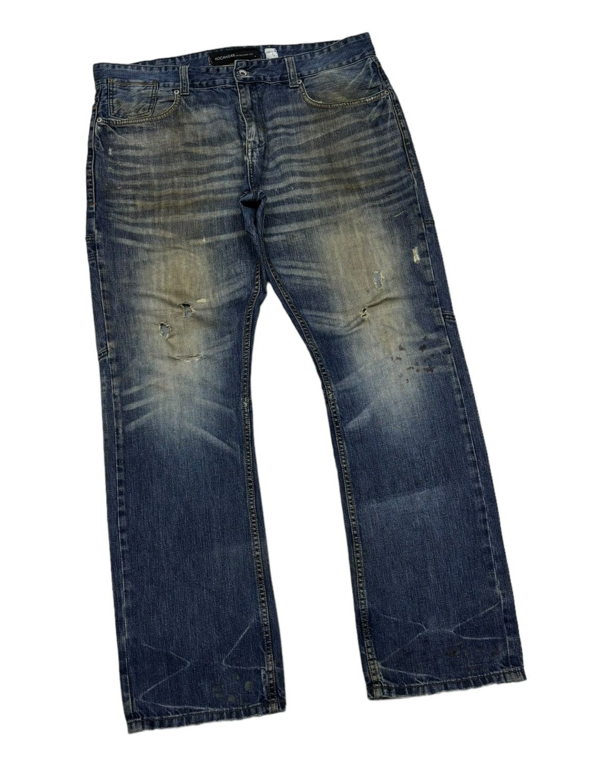 JNCO × Rocawear × Southpole VINTAGE ROCAWEAR BAGGY DISTRESSED DENIM JEANS Size US 40 / EU 56 - 3 Thumbnail