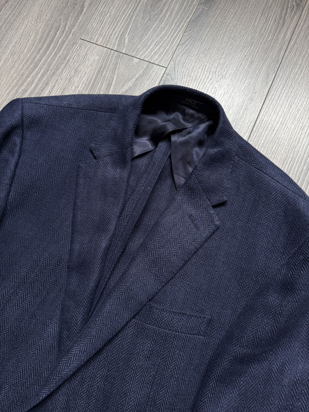 Polo Ralph Lauren Polo Ralph Lauren Herringbone Cotton Blazer 46R Size 46R - 4 Thumbnail
