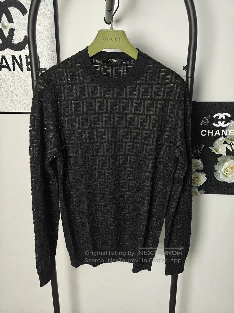 Fendi Fendi Full Print Wool Sweater Size US M / EU 48-50 / 2 - 1 Thumbnail