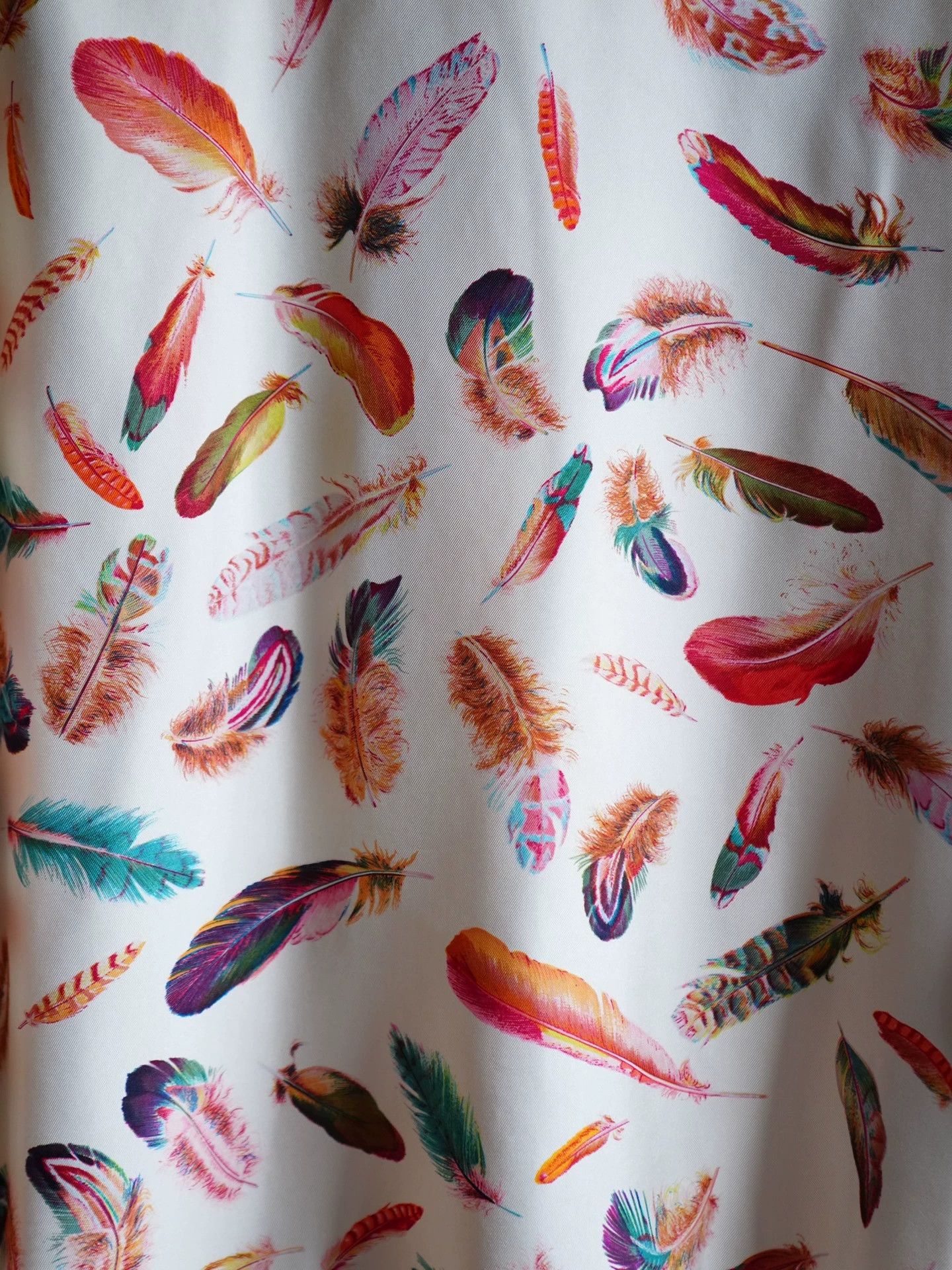 Hermes Hermes Plumes Silk Feather Print Vintage Shirt Fr40 Size M / US 6-8 / IT 42-44 - 8 Thumbnail