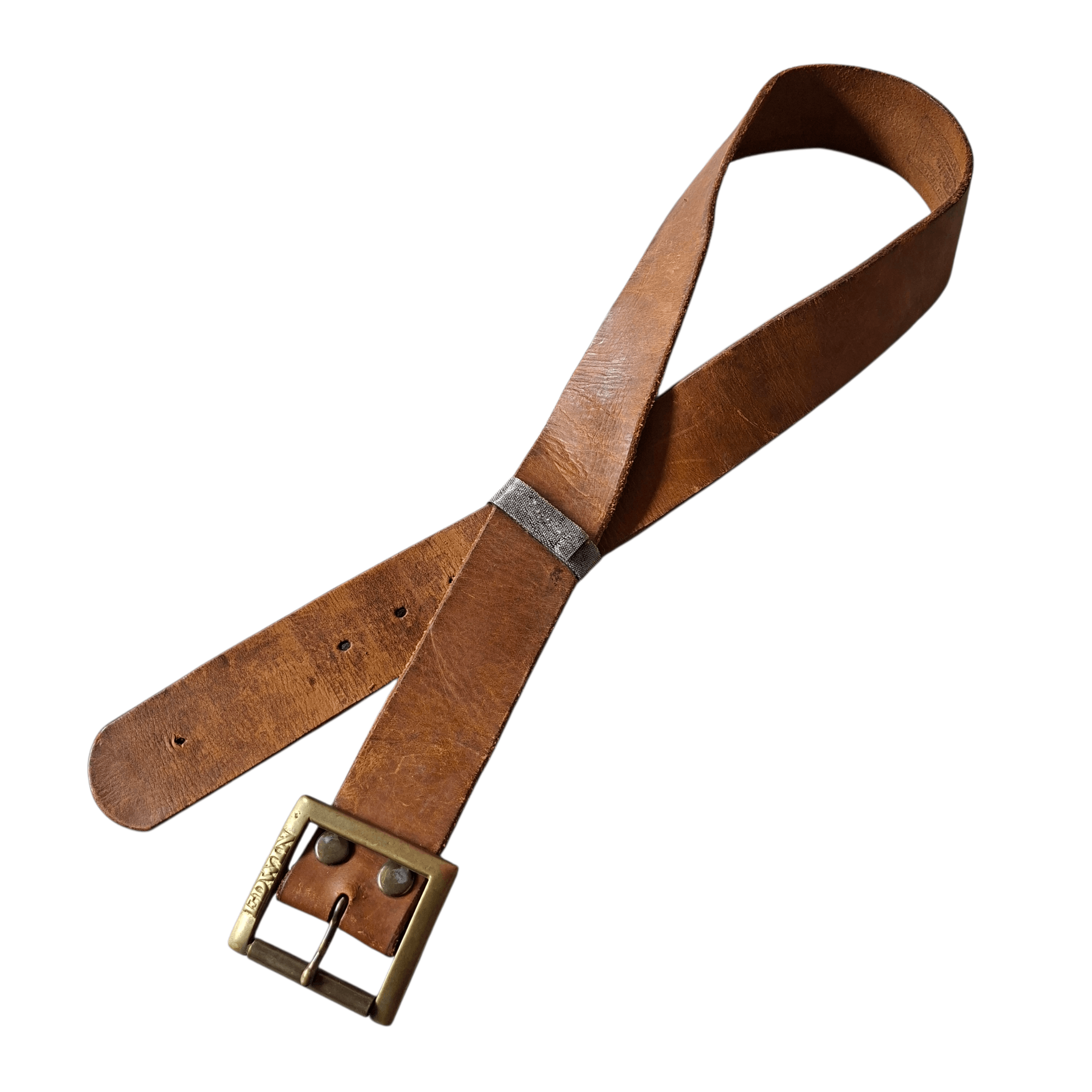 Edwin 🧱 Vintage edwin jeans solid brass garrison leather belt Size ONE SIZE - 1 Thumbnail
