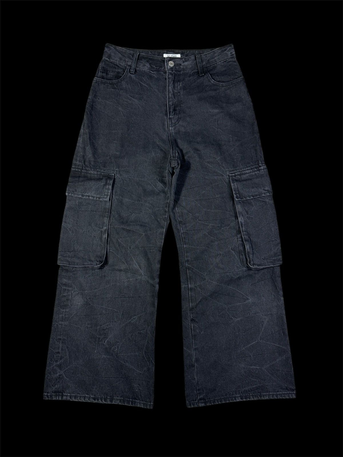 If Six Was Nine Baggy💥SLY JEANS Acid Cargo Pants Size US 29 - 13 Thumbnail
