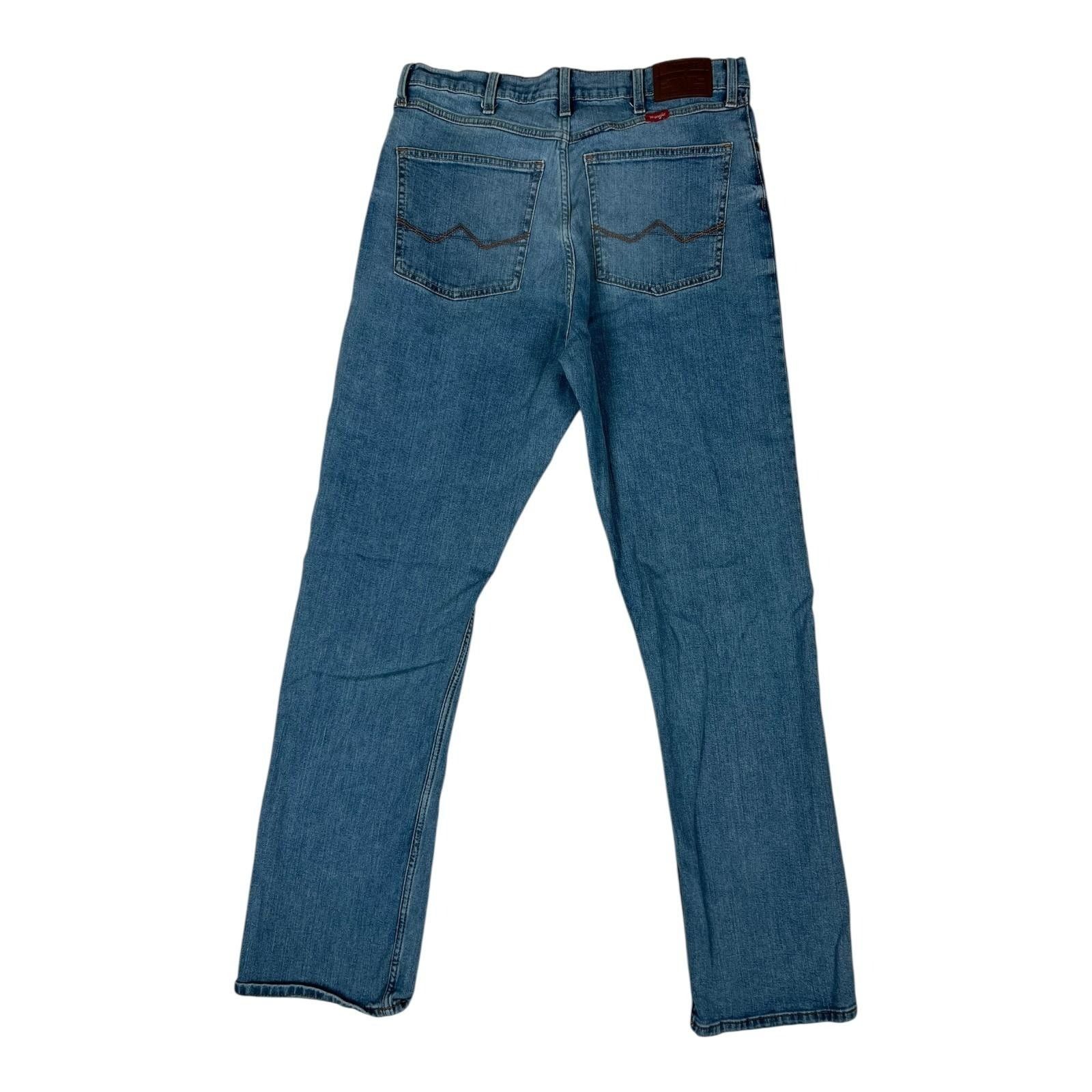 Wrangler Wrangler Jeans Mens 34x34 Blue Straight Fit Denim Cowboy Rod Size US 34 / EU 50 - 1 Thumbnail