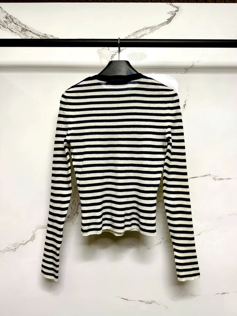 Dior Dior 24ss white and blue navy knit striped star sweater 250 Size XS / US 0-2 / IT 36-38 - 4 Thumbnail