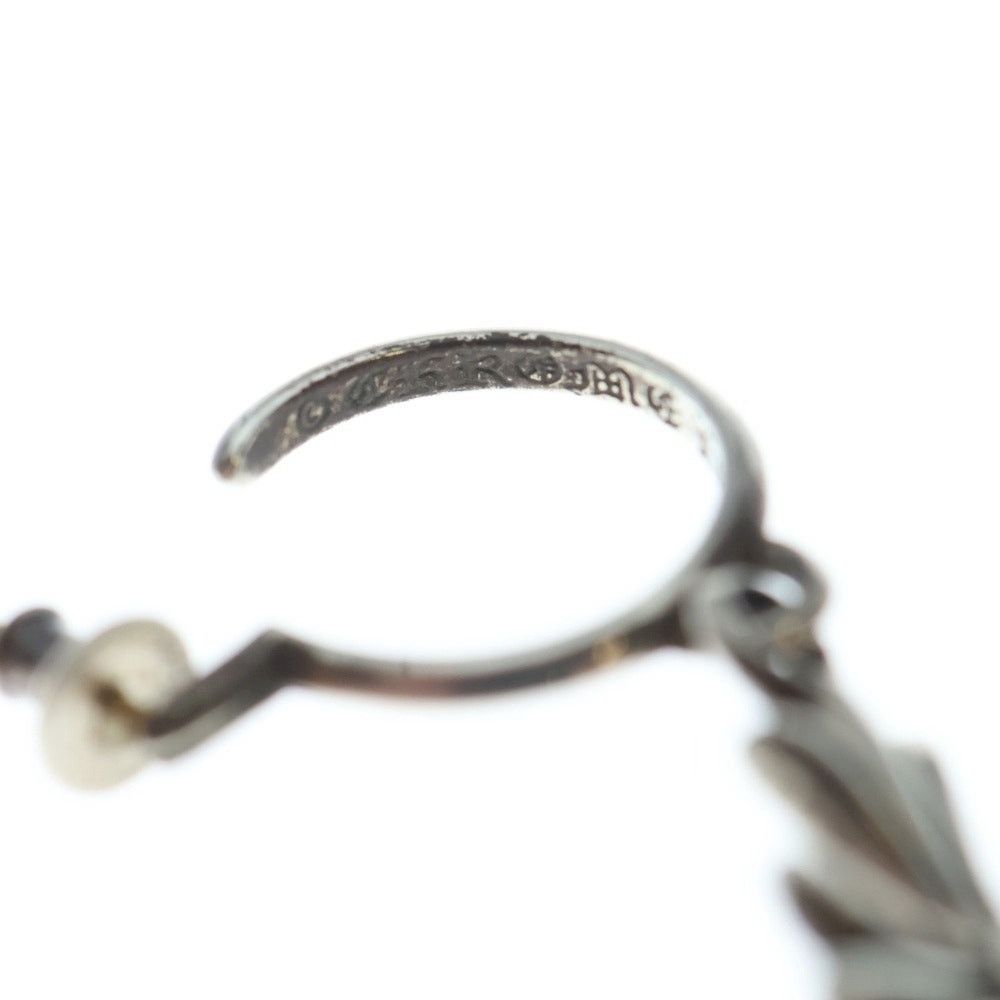 Chrome Hearts CHROME HEARTS Tiny CH Cross Hoop Earring Silver Size ONE SIZE - 5 Thumbnail