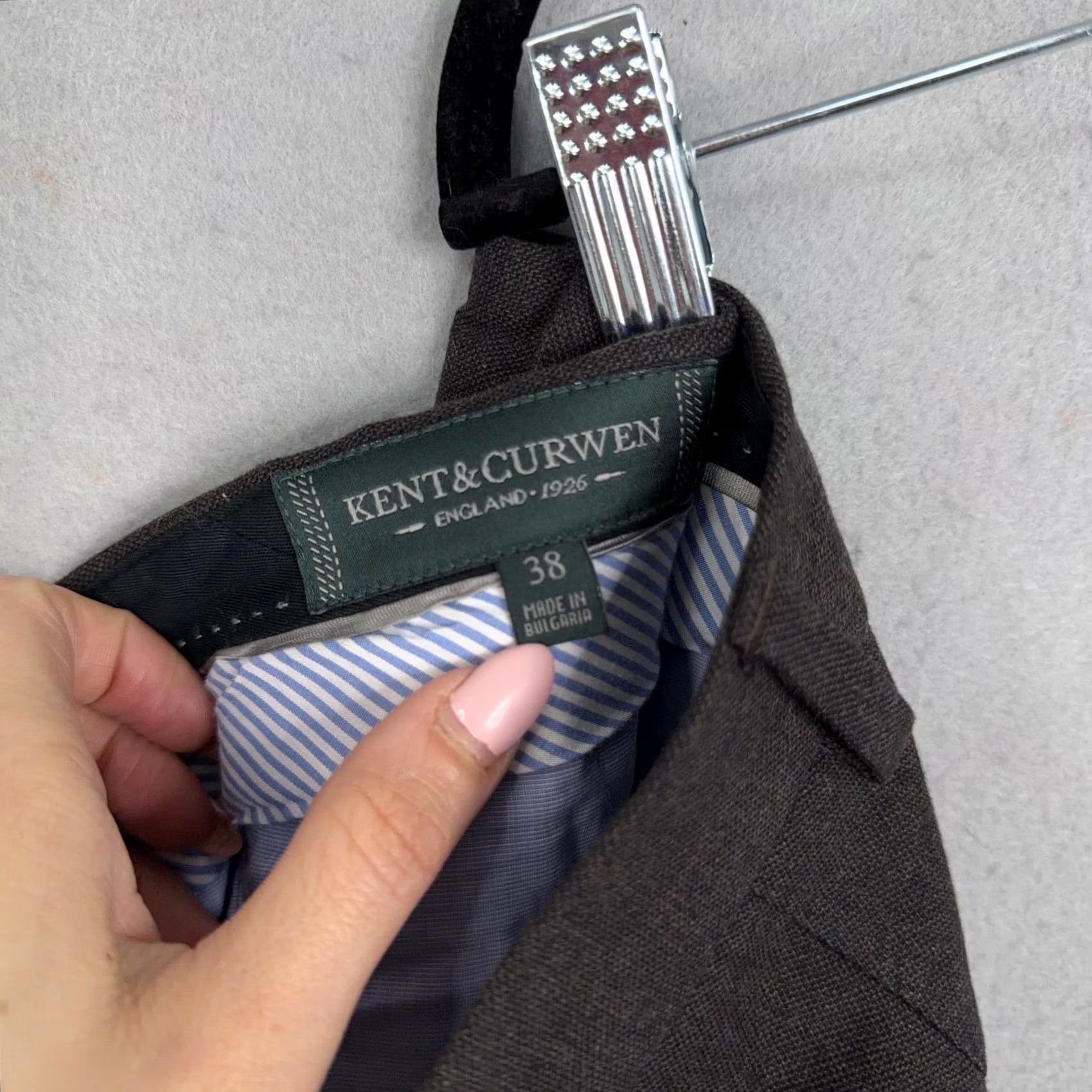 Hamilton Kent & Curwen Pants Mens 38 Brown Hamilton Cotton Dress Tapered Slacks Size US 38 / EU 54 - 5 Thumbnail