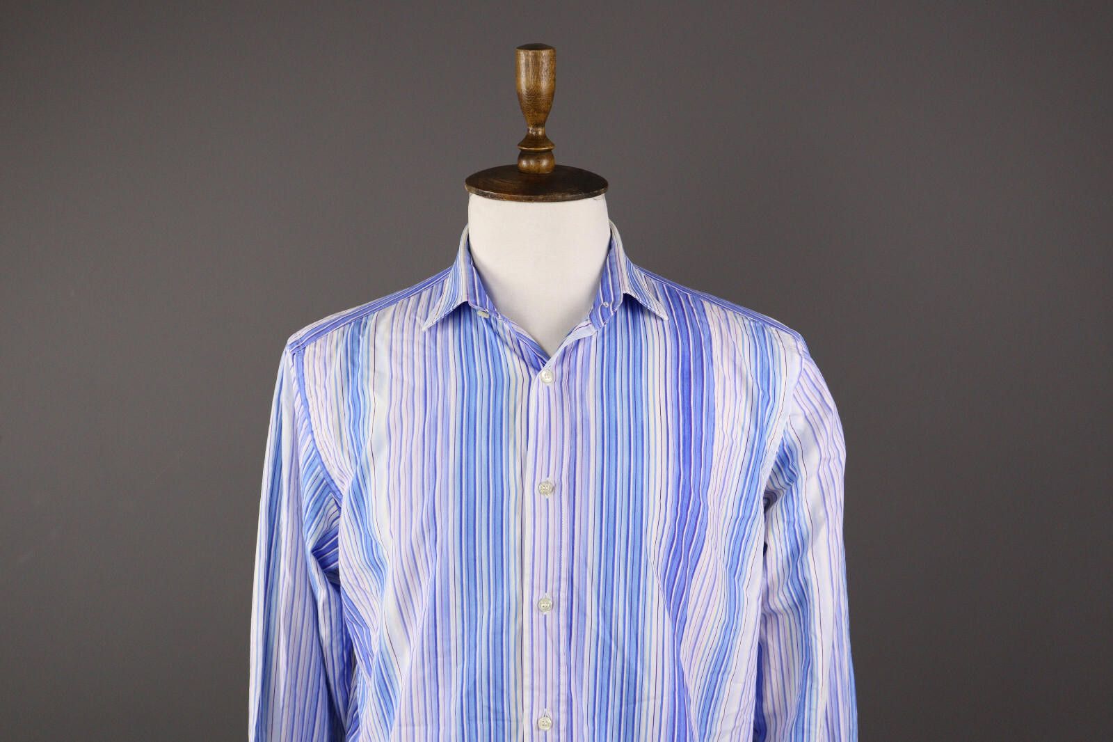 Etro Men Etro Stripe Long Sleeve Button Dress Shirt Size 42 Size US M / EU 48-50 / 2 - 2 Thumbnail
