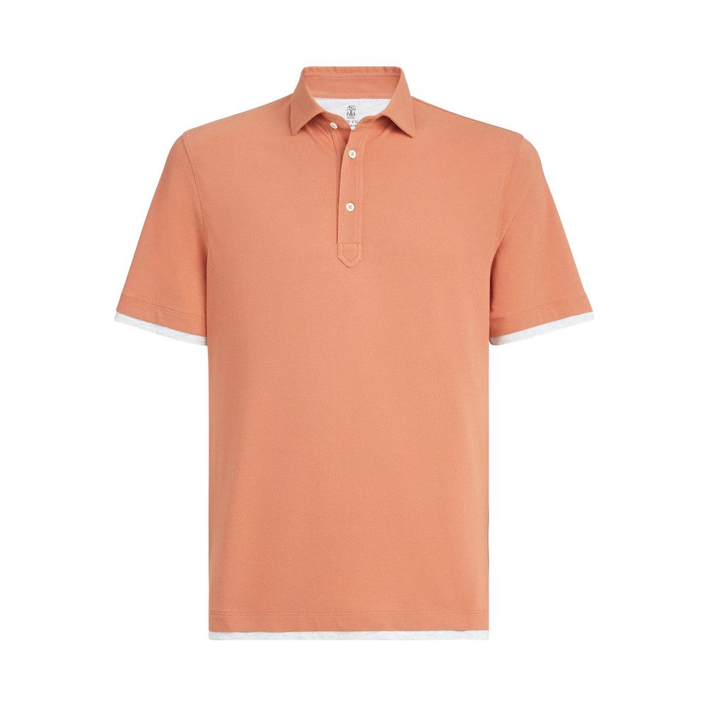 Brunello Cucinelli ORANGE Polo Shirts