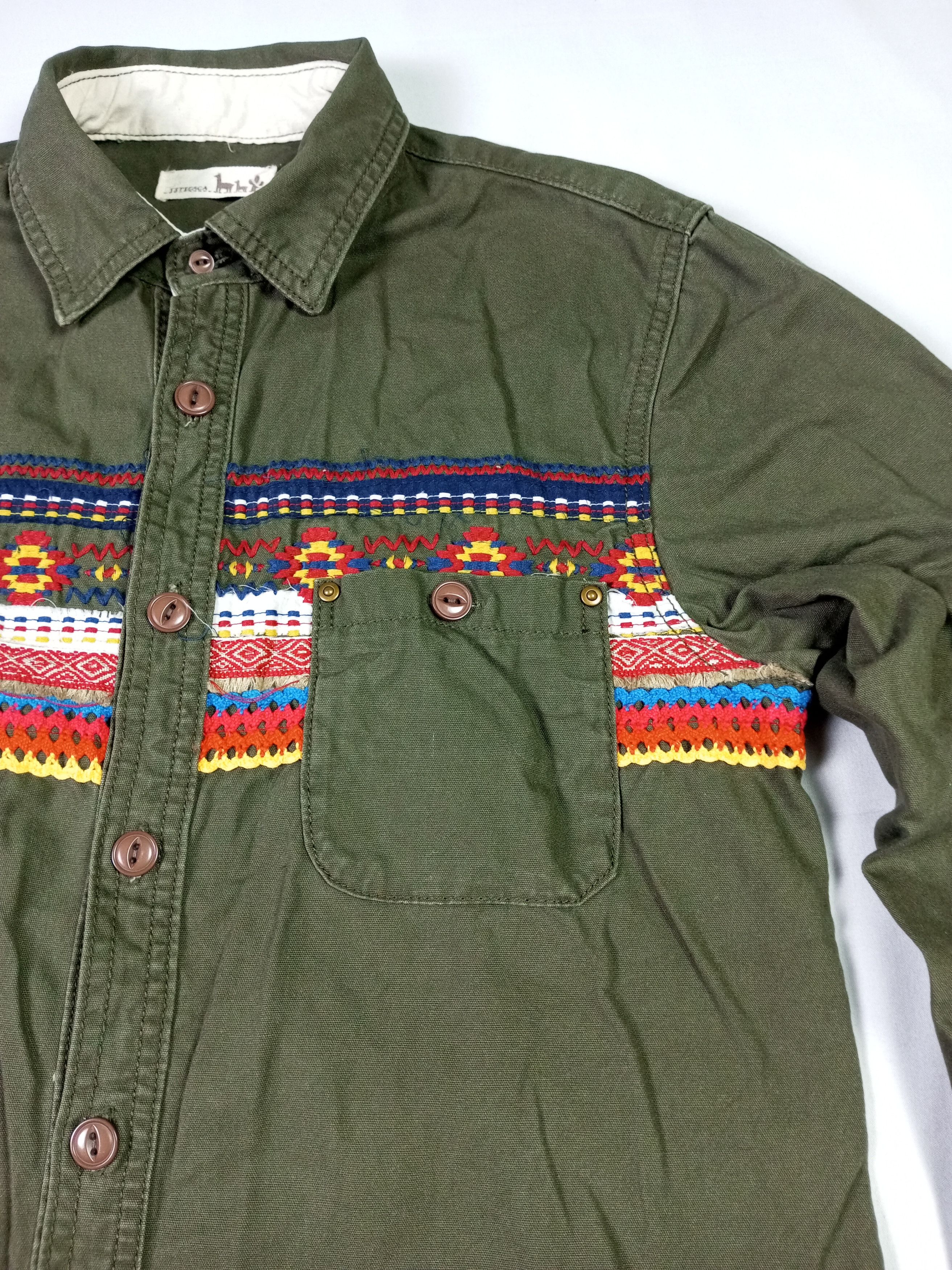 Japanese Brand TITICACA Embroidery navajo Long Sleeve Shirt Size US M / EU 48-50 / 2 - 2 Thumbnail