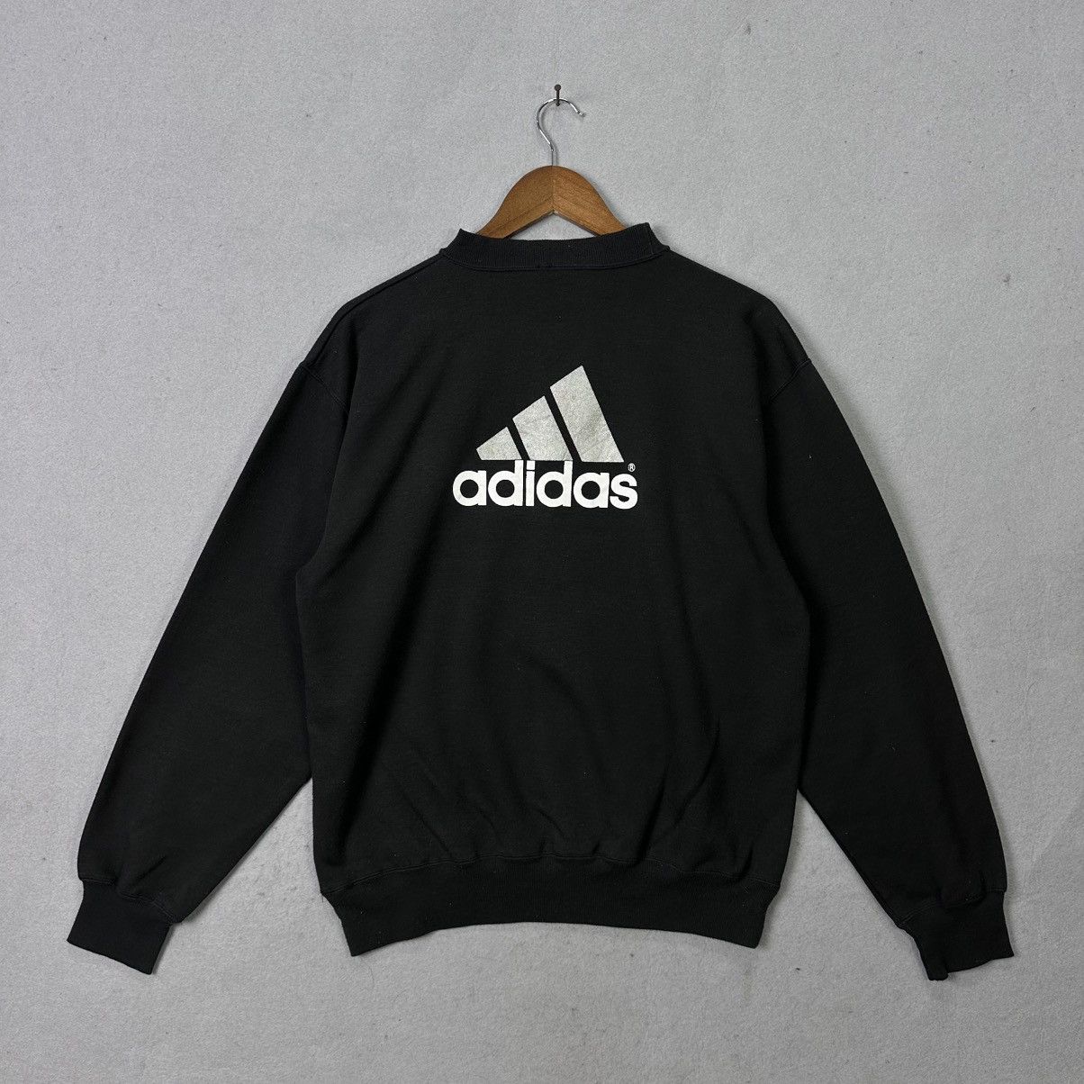 Adidas Vintage Adidas Crewneck Sweatshirt Made in USA Double Logo Size US L / EU 52-54 / 3 - 1 Thumbnail