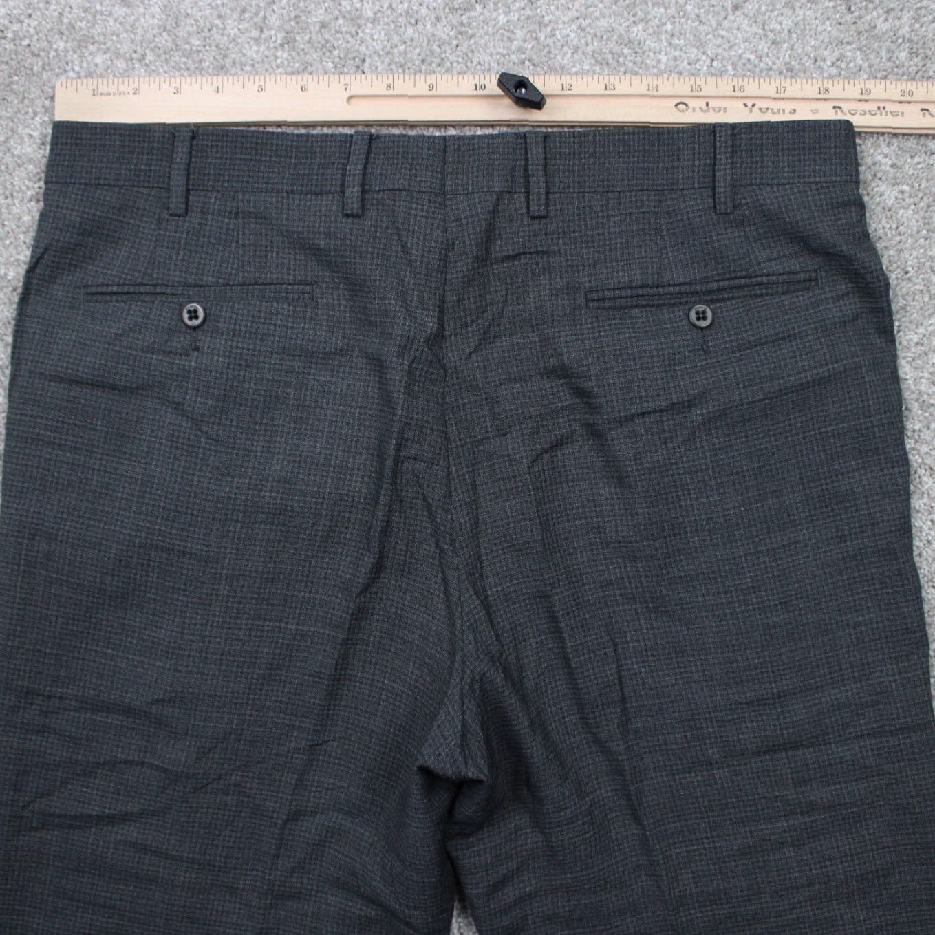 Zanella Zanella Devon Dress Pants Mens 36 Gray Flat Front 100% Wool w/ 30" inseam Size US 36 / EU 52 - 7 Thumbnail