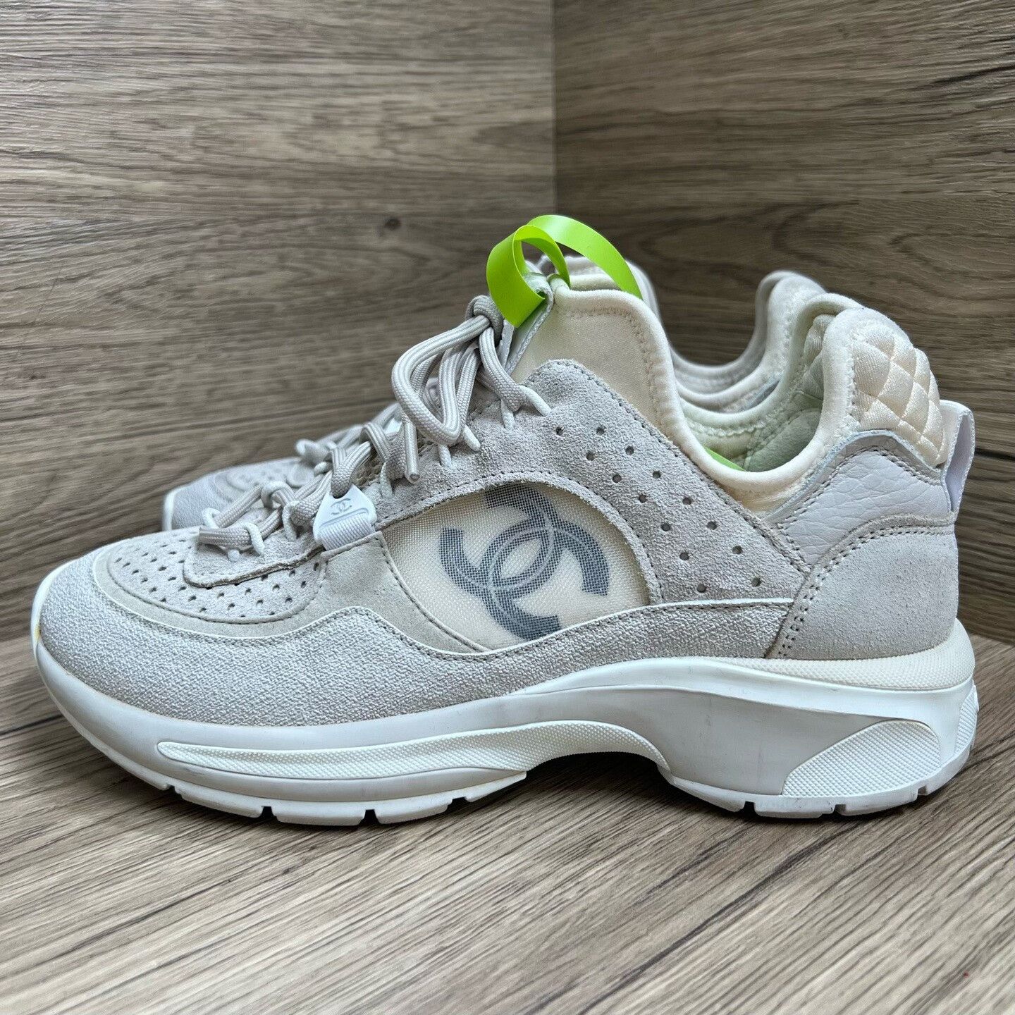 Chanel Chanel Gray Lowtop Sneakers us_7 Women Size US 7 / IT 37 - 1 Thumbnail