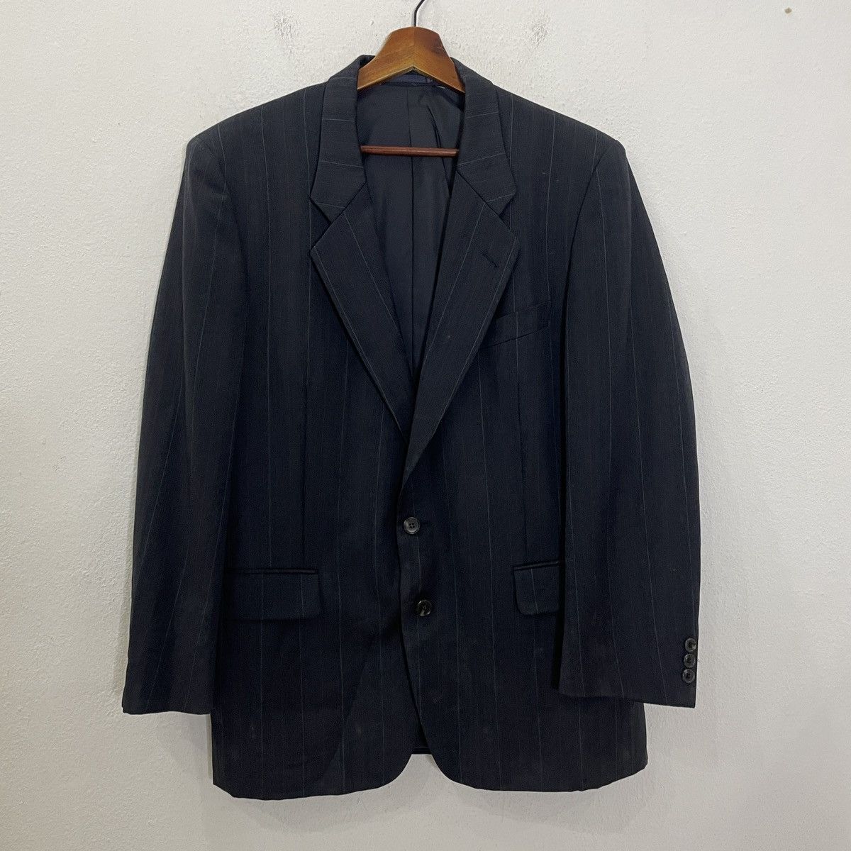 Yves Saint Laurent Vintage Yves Saint Lauren Stripe Coat Jacket Size US L / EU 52-54 / 3 - 1 Thumbnail