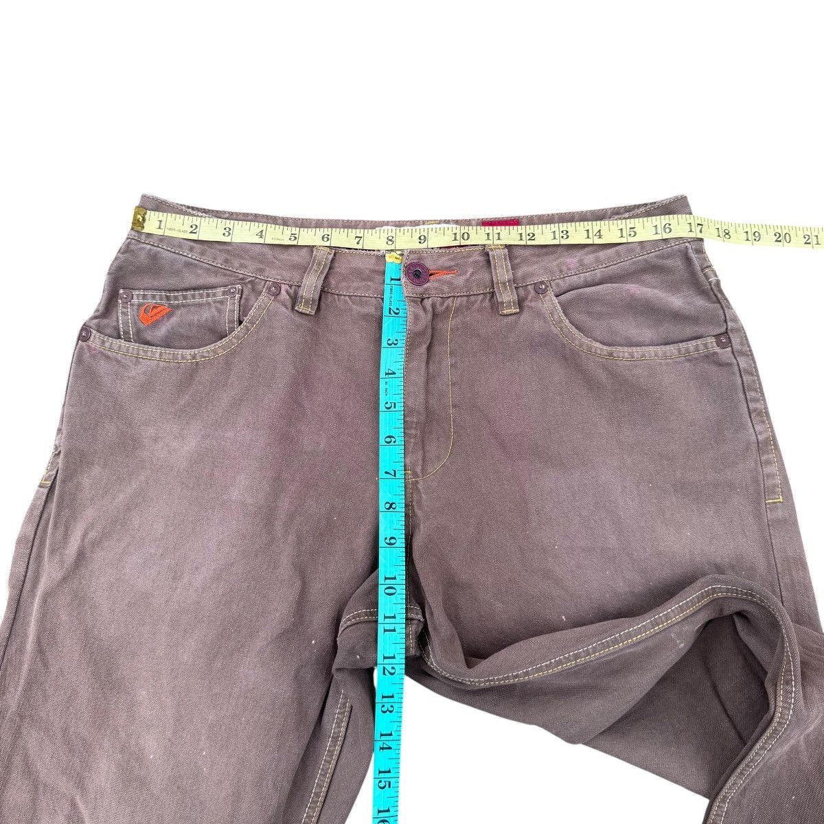 Quiksilver Vintage 90s Quiksilver Distressed Denim Jeans Brown Size US 34 / EU 50 - 17 Thumbnail