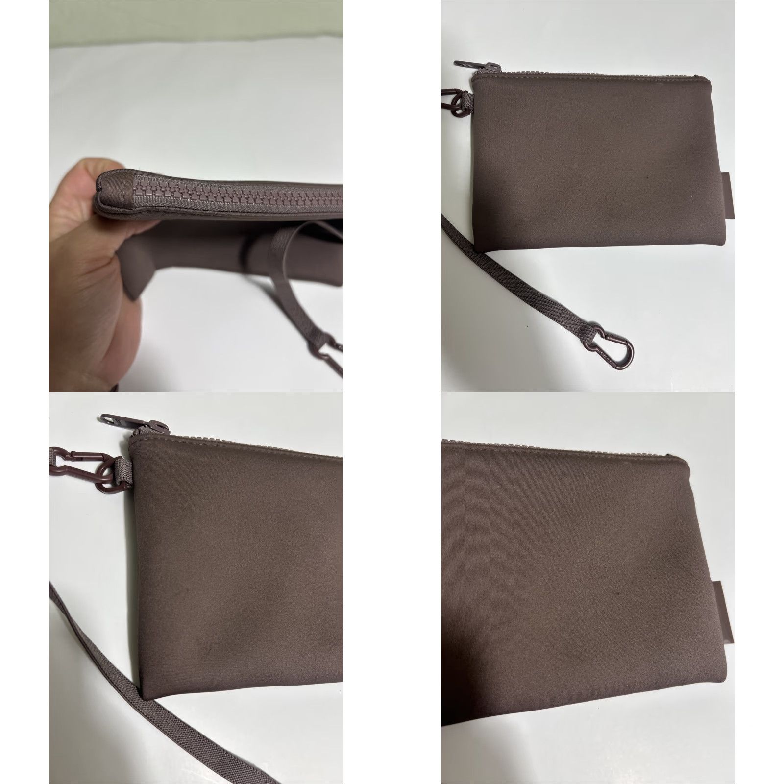 Dagne Dover Dagne Dover Taupe Pouch Wristlet Neoprene Clutch 7x5 Women Women Wristlet Taupe Pouch Neoprene Size ONE SIZE - 8 Thumbnail